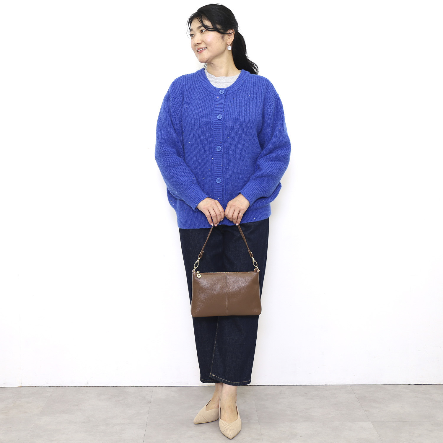 クーコ 牛革シュリンク型押し ２ウェイ ショルダーバッグ