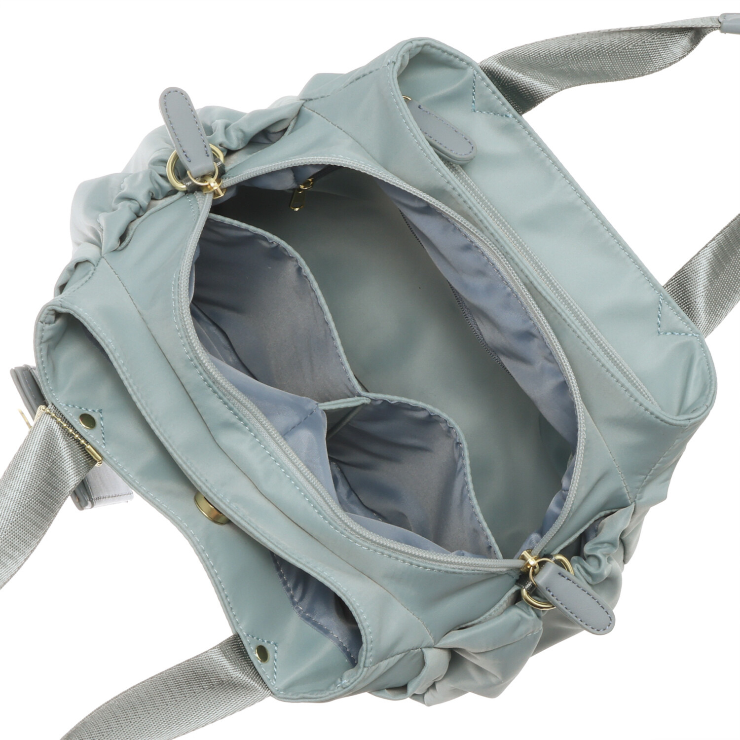 マドモワゼル　ザザ はっ水ナイロン パスケース付 ポケットがいっぱい！ 軽量２ウェイバッグ