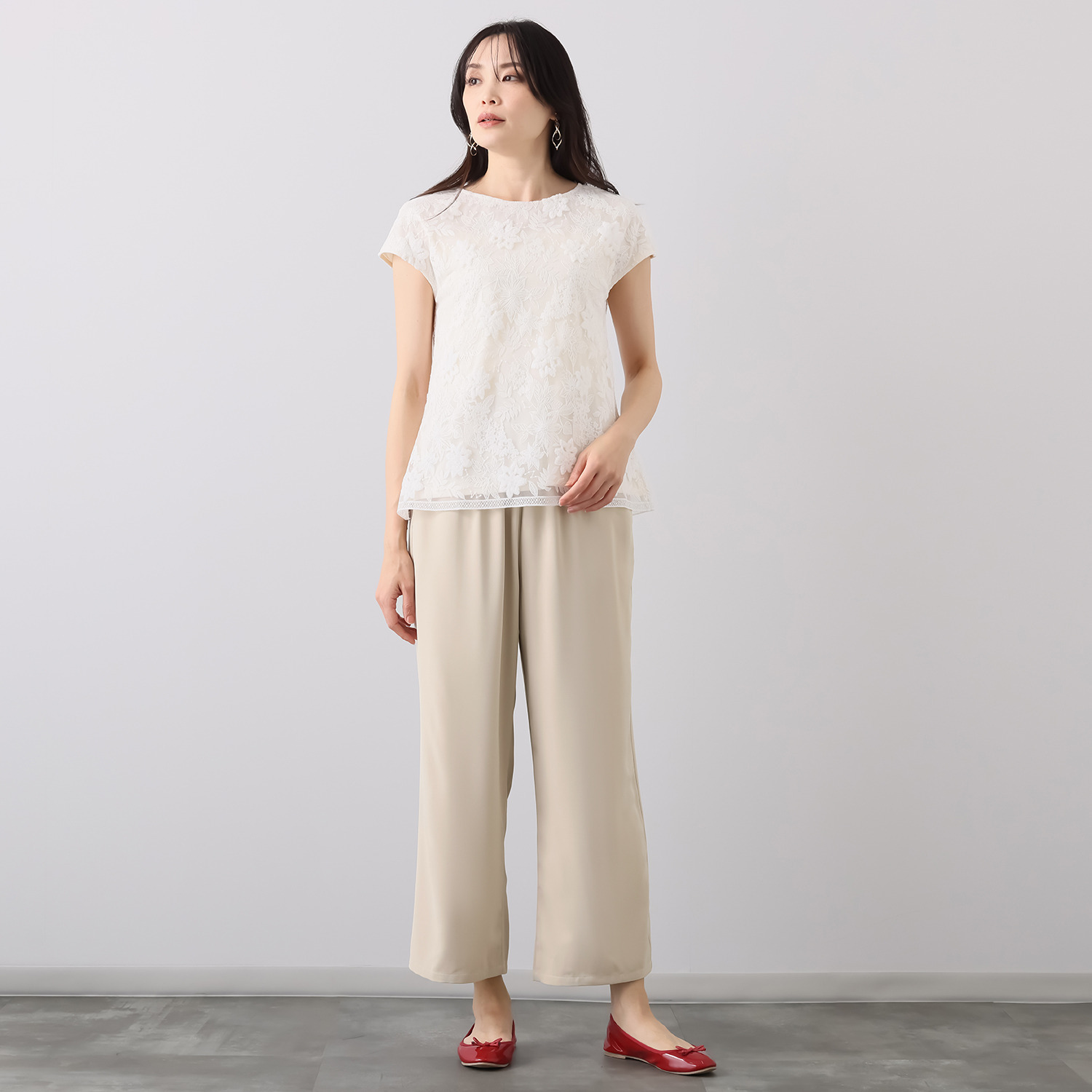 ルクオーレ リラックス セミワイド とろみパンツ