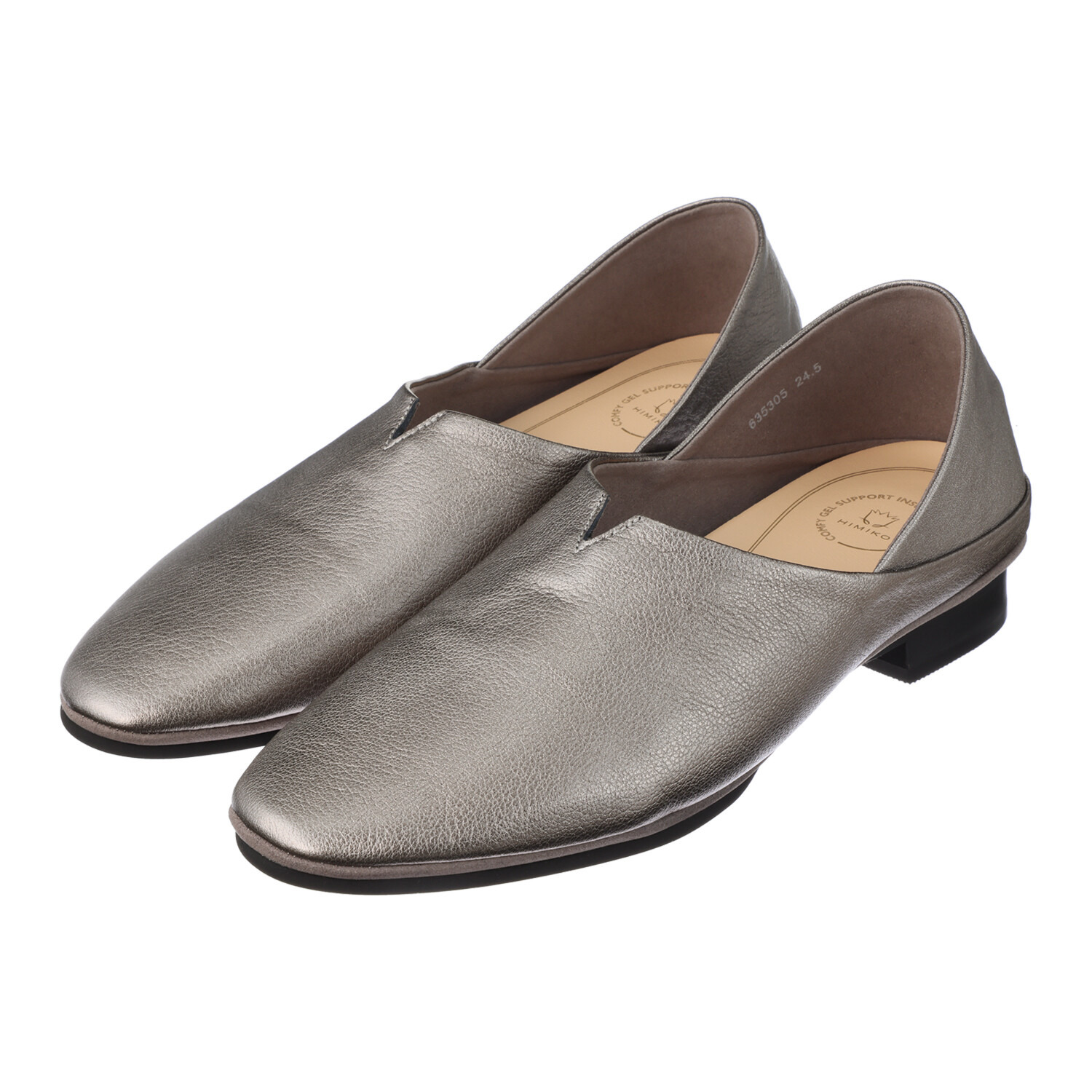 卑弥呼 “快適ウォークシリーズ” 日本製　はっ水牛革 ソフトフラットシューズ