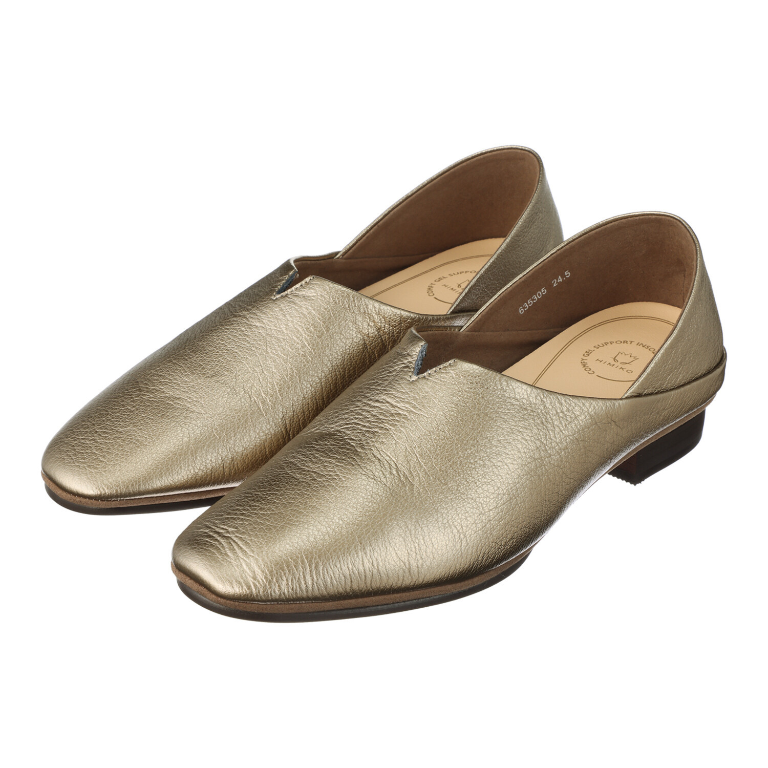 卑弥呼 “快適ウォークシリーズ” 日本製　はっ水牛革 ソフトフラットシューズ