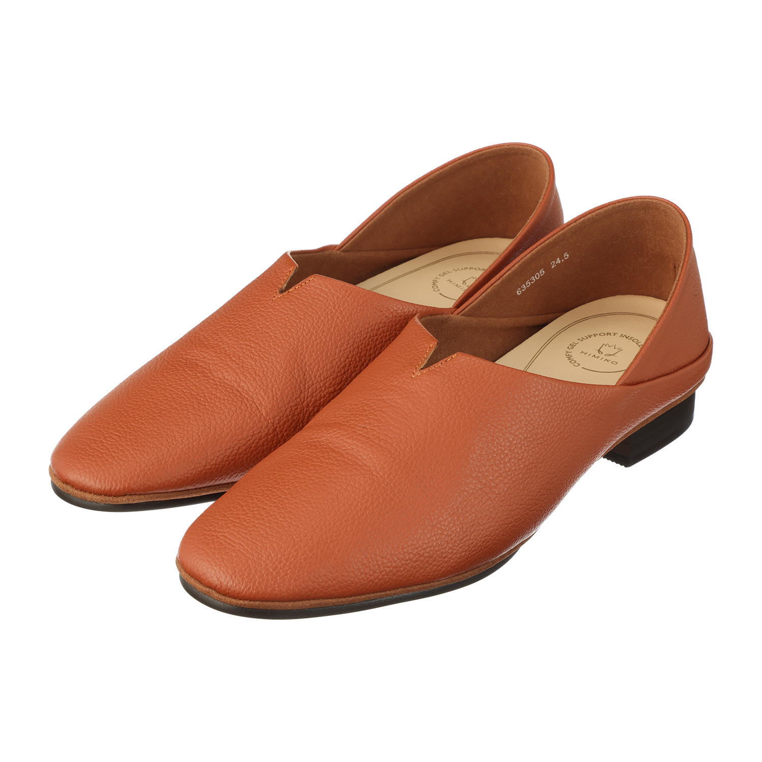 卑弥呼 “快適ウォークシリーズ” 日本製　はっ水牛革 ソフトフラットシューズ