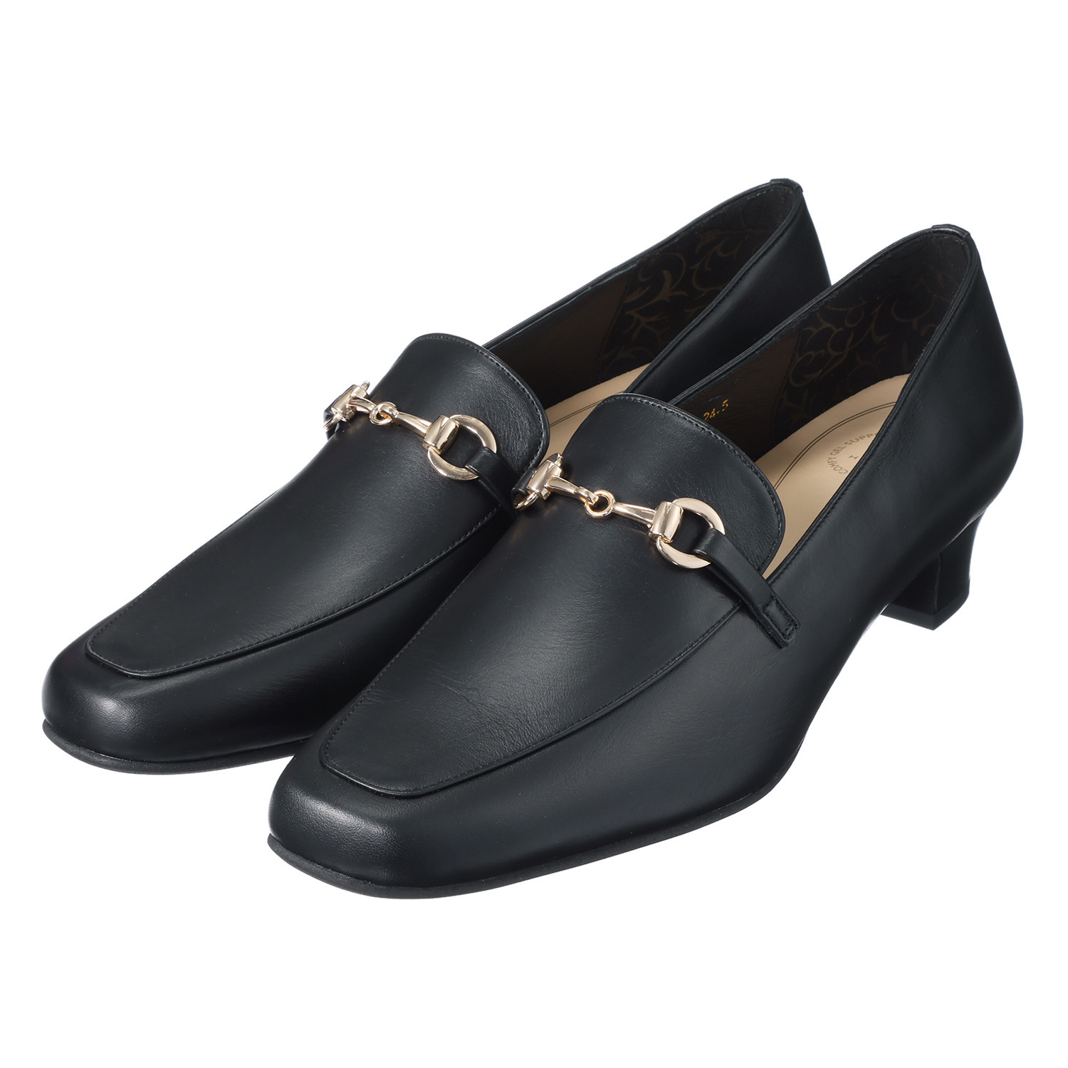 卑弥呼 “快適ウォークシリーズ” 日本製　はっ水牛革 デザインヒールローファー