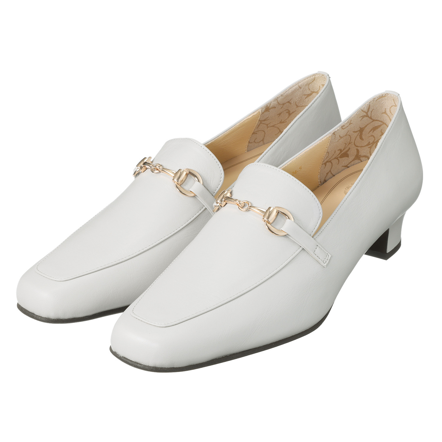 卑弥呼 “快適ウォークシリーズ” 日本製　はっ水牛革 デザインヒールローファー