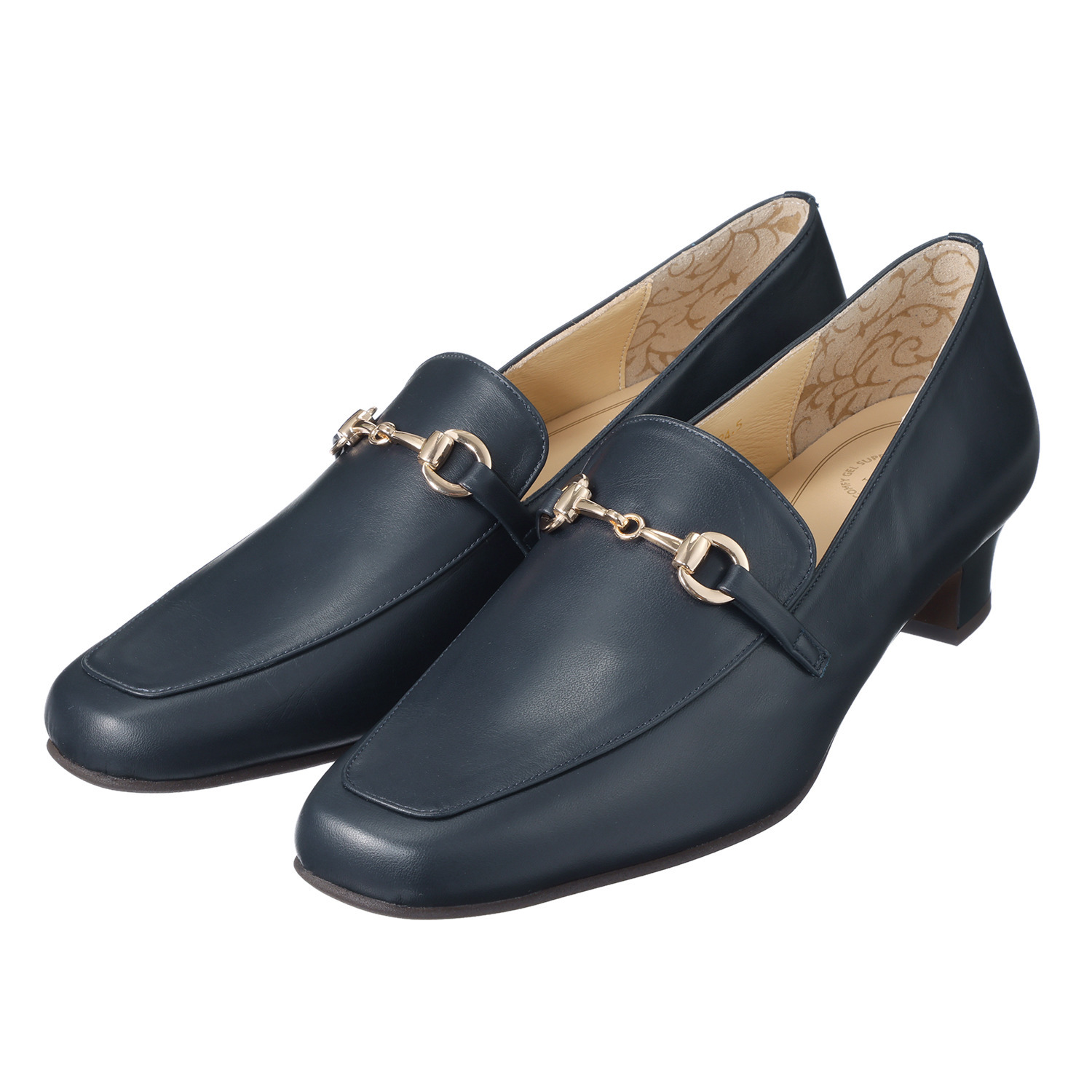 卑弥呼 “快適ウォークシリーズ” 日本製　はっ水牛革 デザインヒールローファー