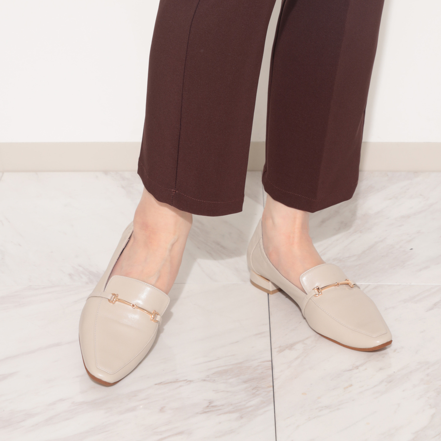 卑弥呼 日本製　はっ水羊革 かかとシャーリング ソフトローファー