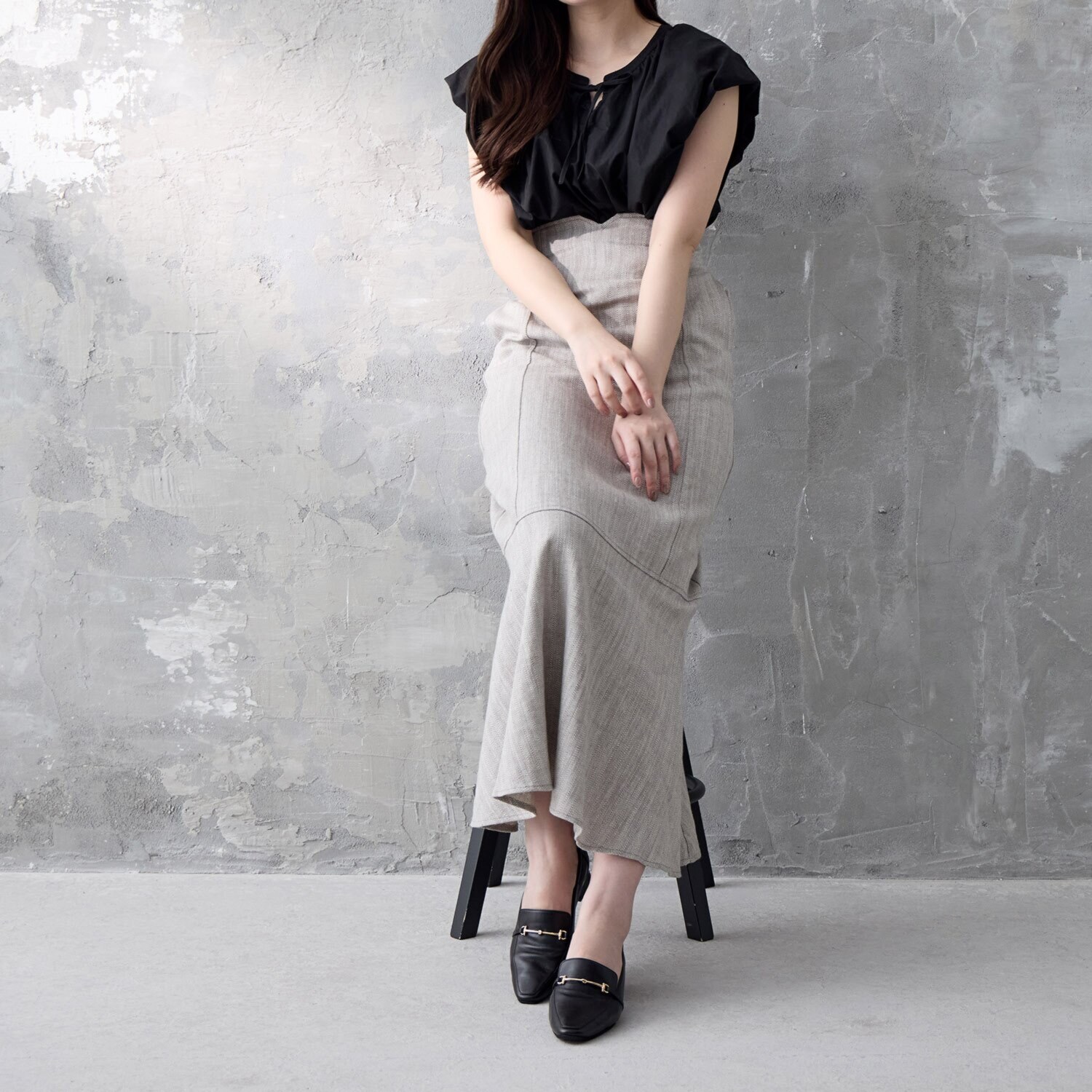 卑弥呼 日本製　はっ水羊革 かかとシャーリング ソフトローファー