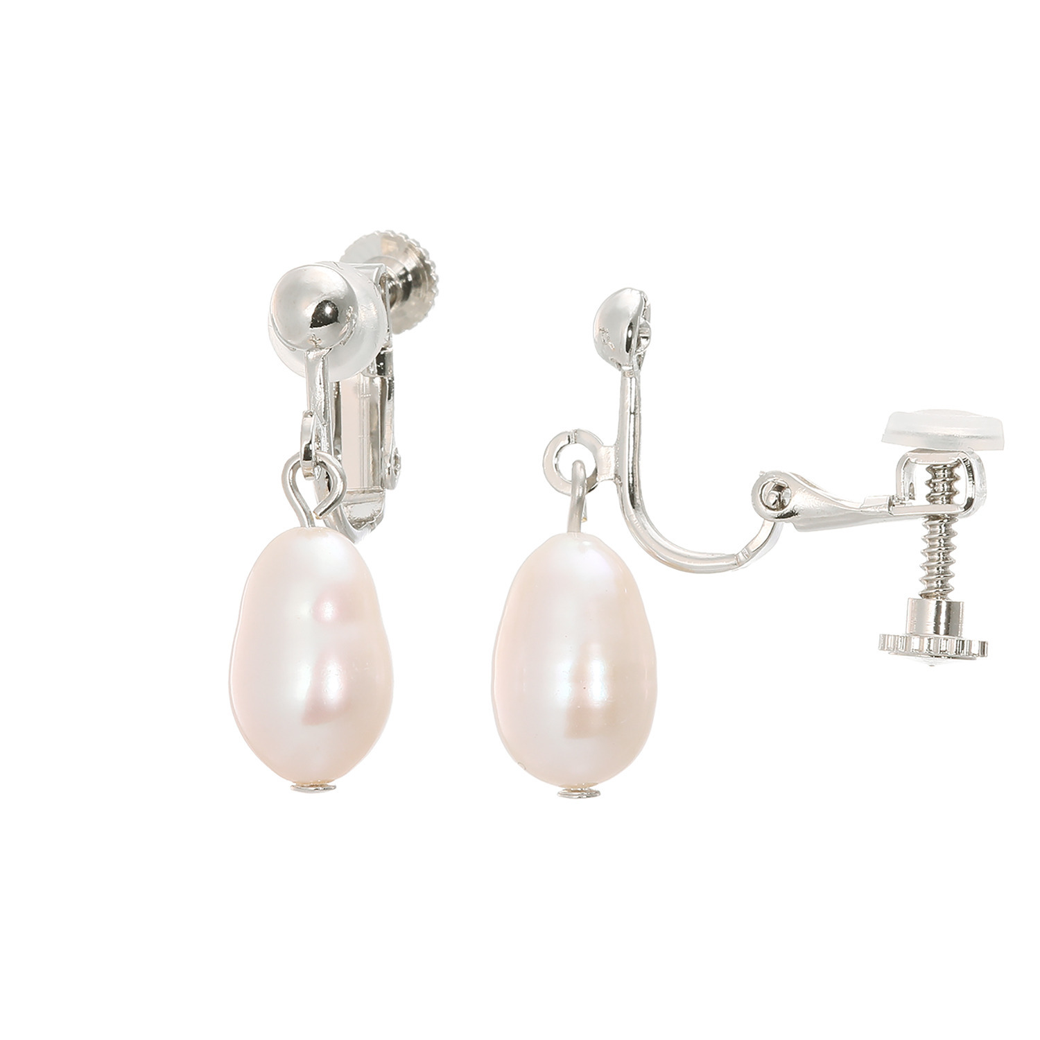 グランシフォレ 淡水パール マグネットネックレス＆ スウィング イヤリング／ピアス