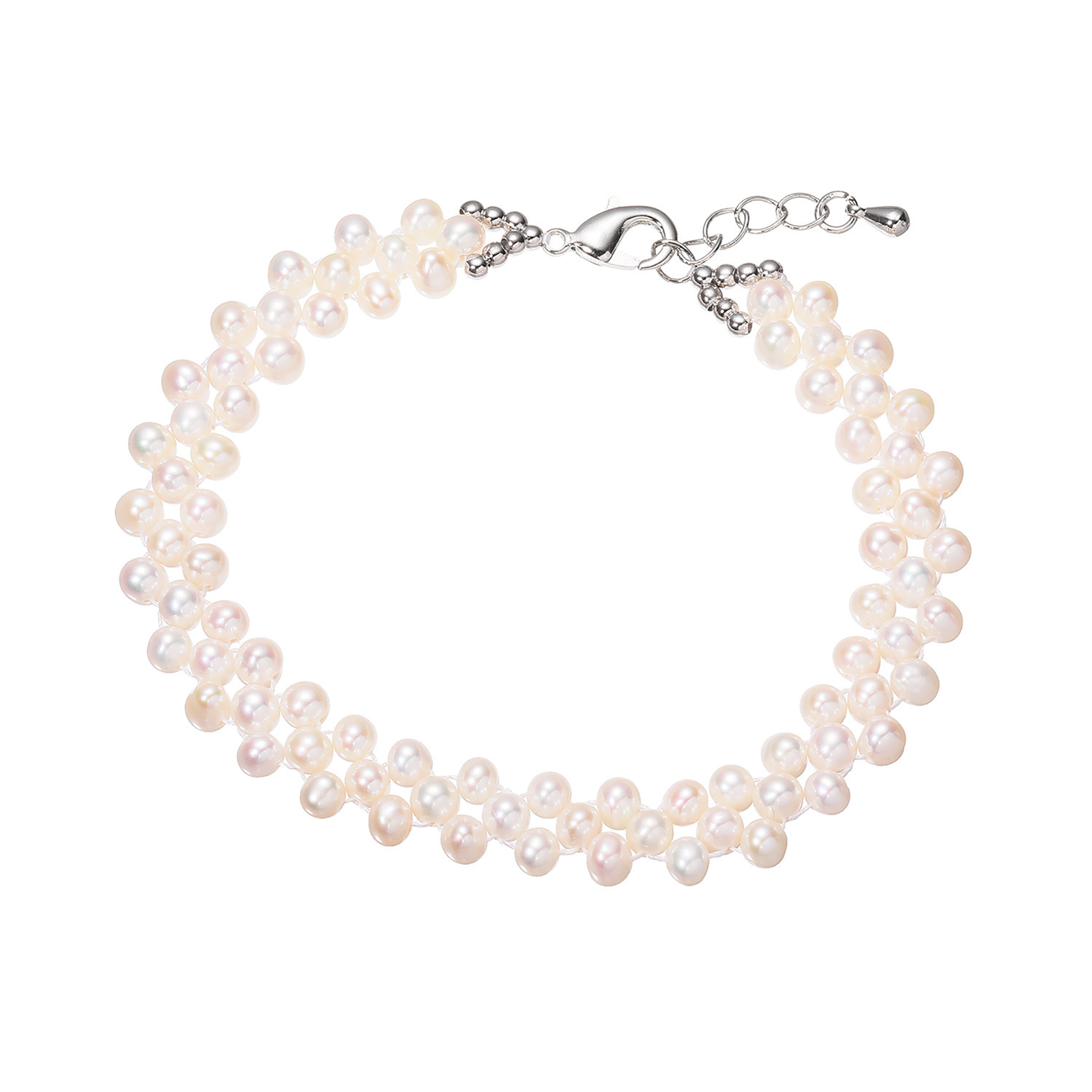 ペレフェリーク ベビー淡水パール ニッティングデザイン ブレスレット