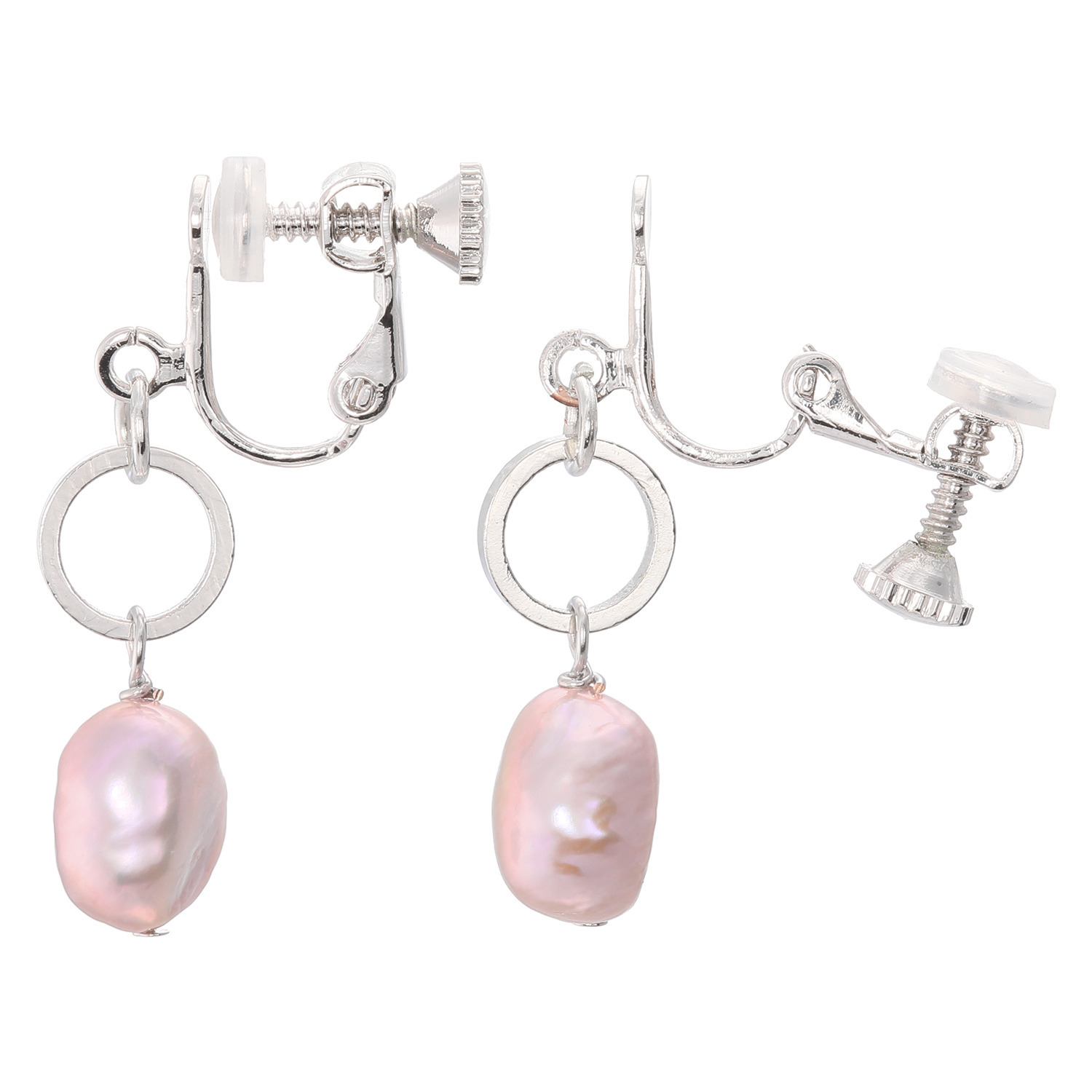 ペレフェリーク 淡水パール ブロッサムカラー ピアス／イヤリング