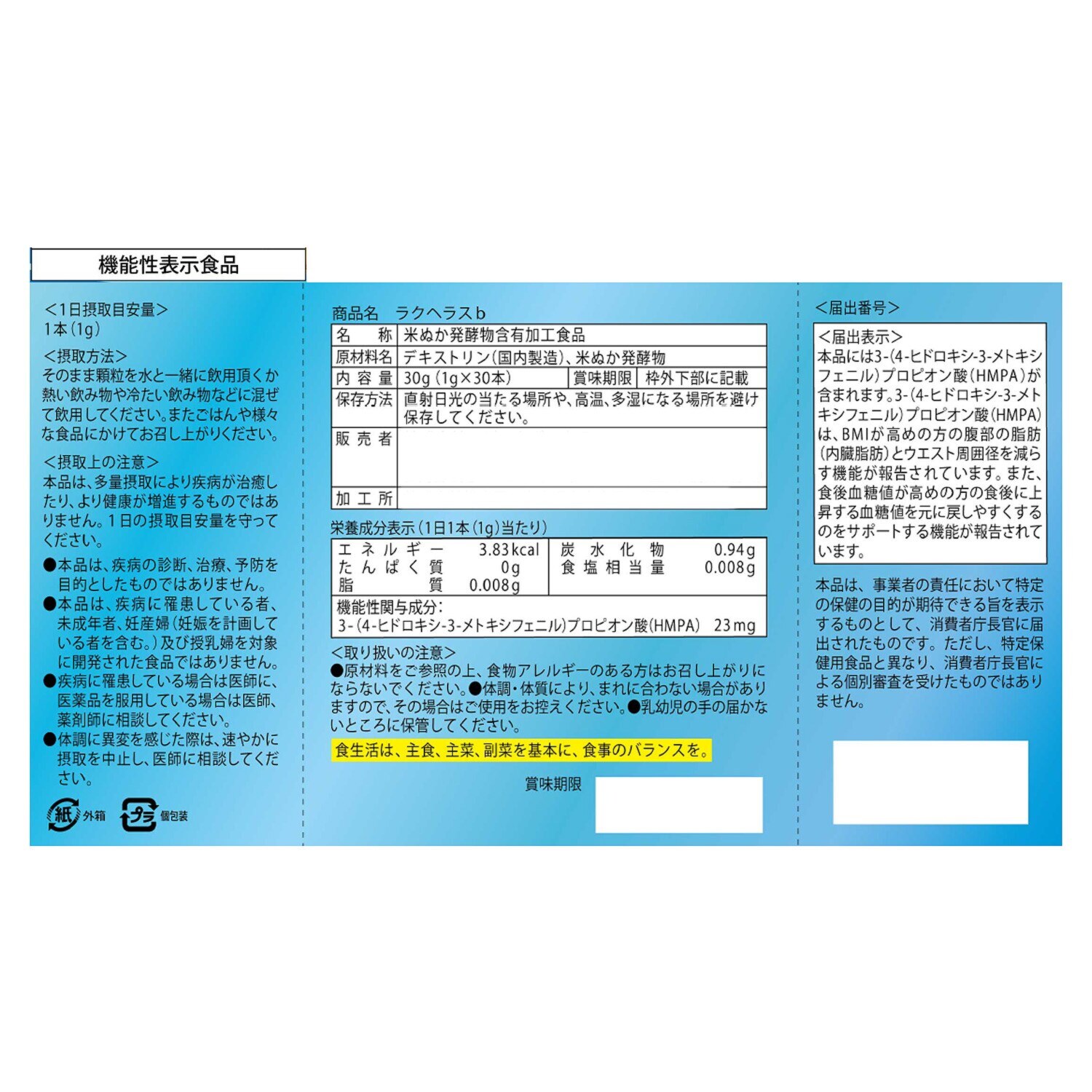 ラクヘラス ２箱セット ＜機能性表示食品＞