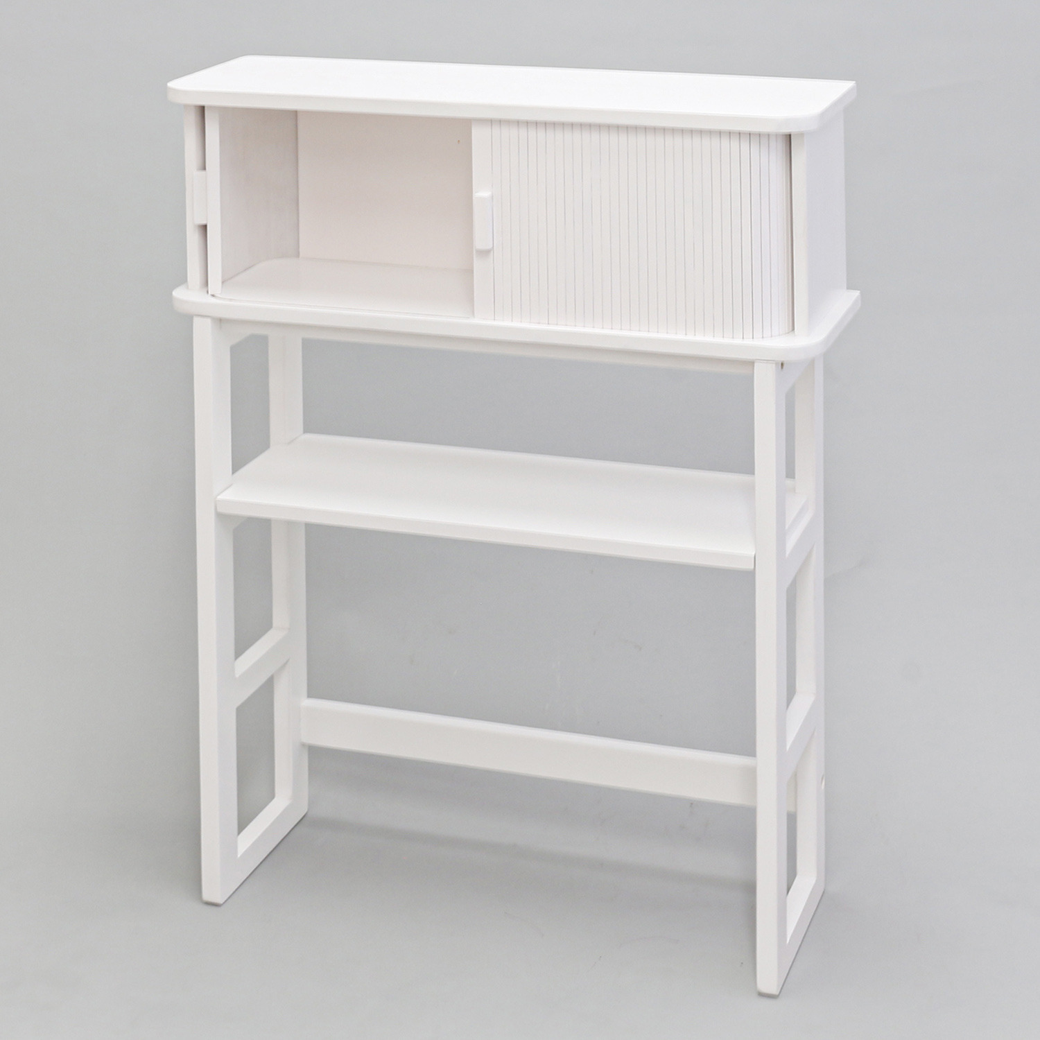 天然木桐材使用 軽量＆スリム 竹製ジャバラ扉式 コンソールテーブル