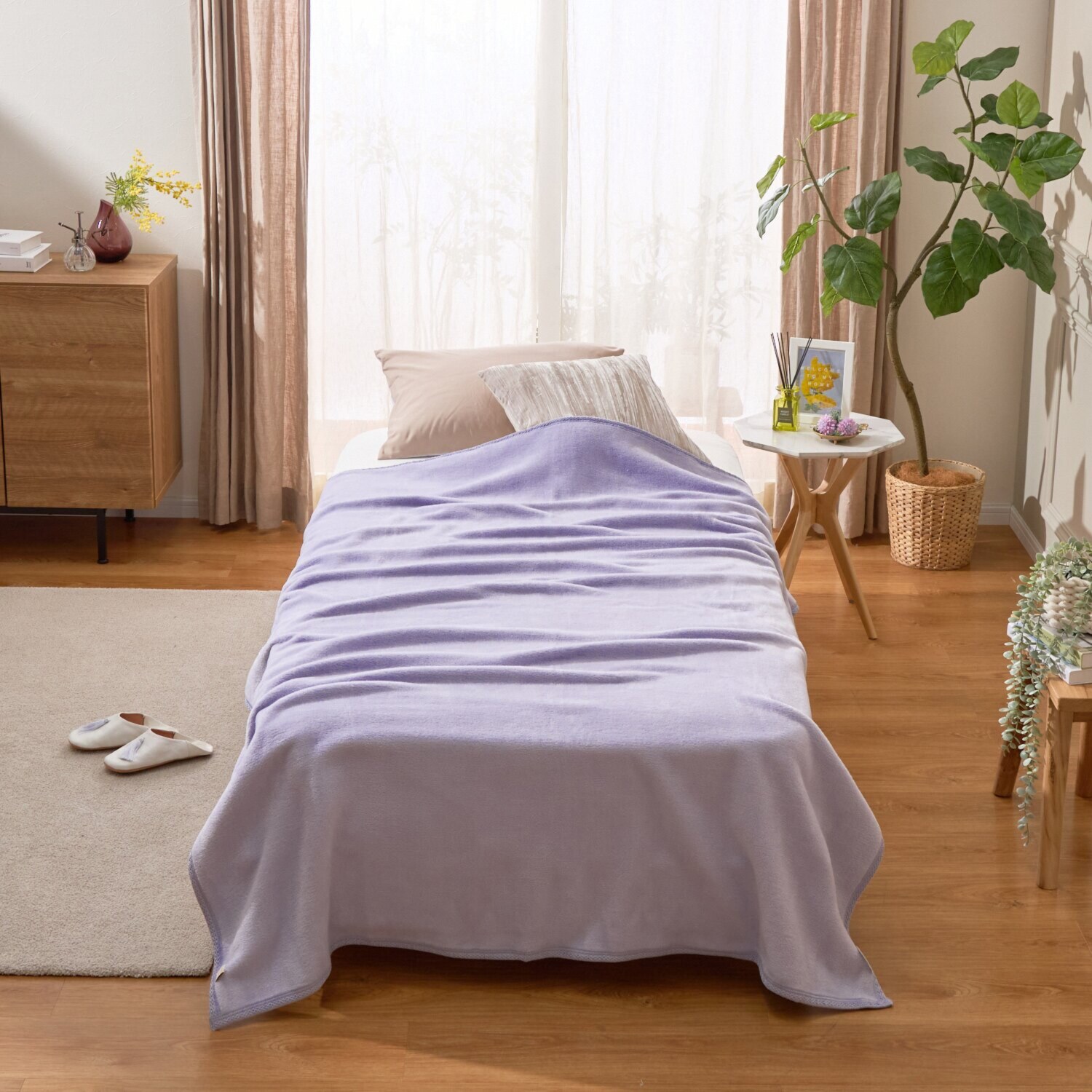 快眠博士 起毛師こだわりの仕上げ 天然シルクの シルクオーラ美 掛け毛布 ＜ダブル＞