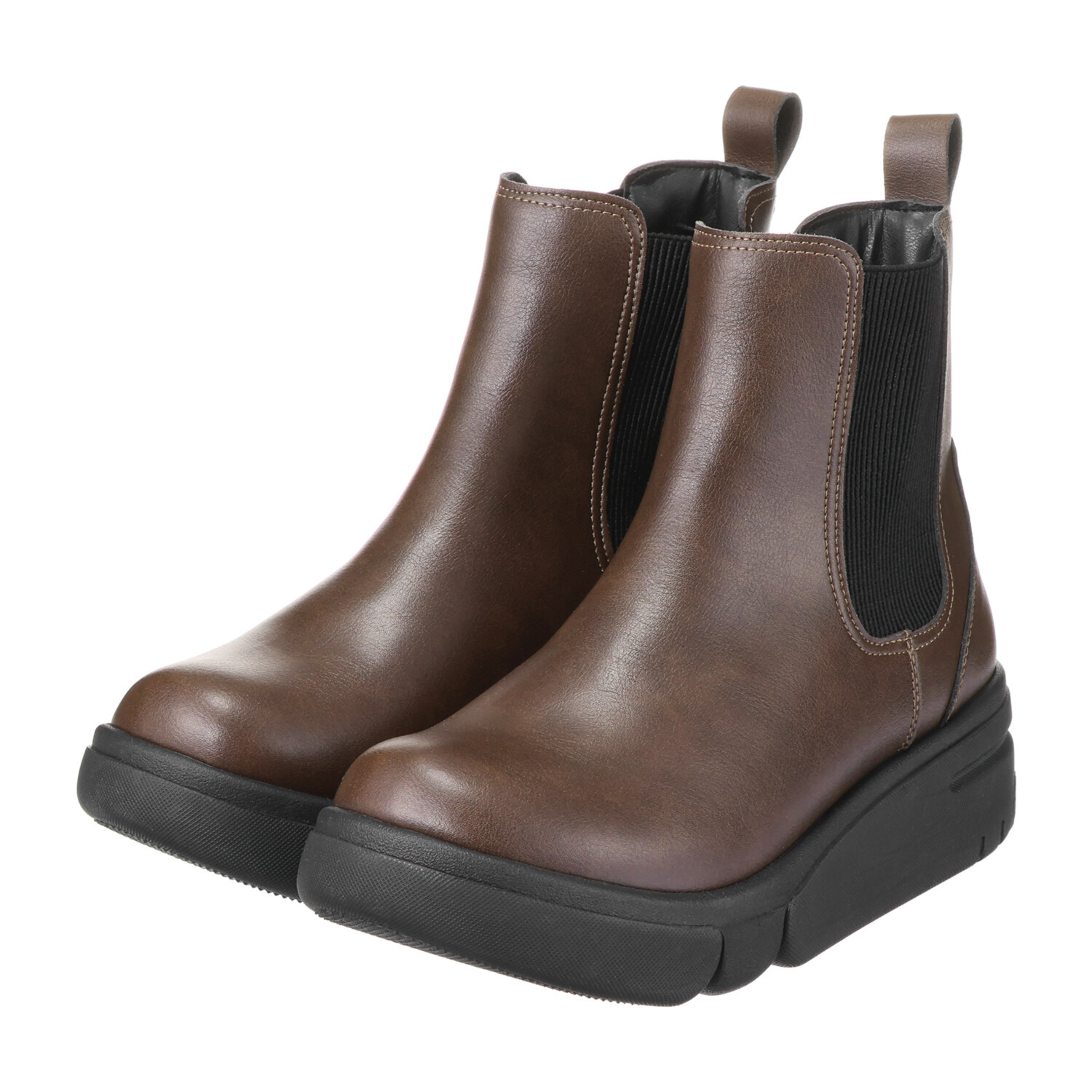 リゲッタ 軽量・晴雨兼用 厚底サイドゴアブーツ