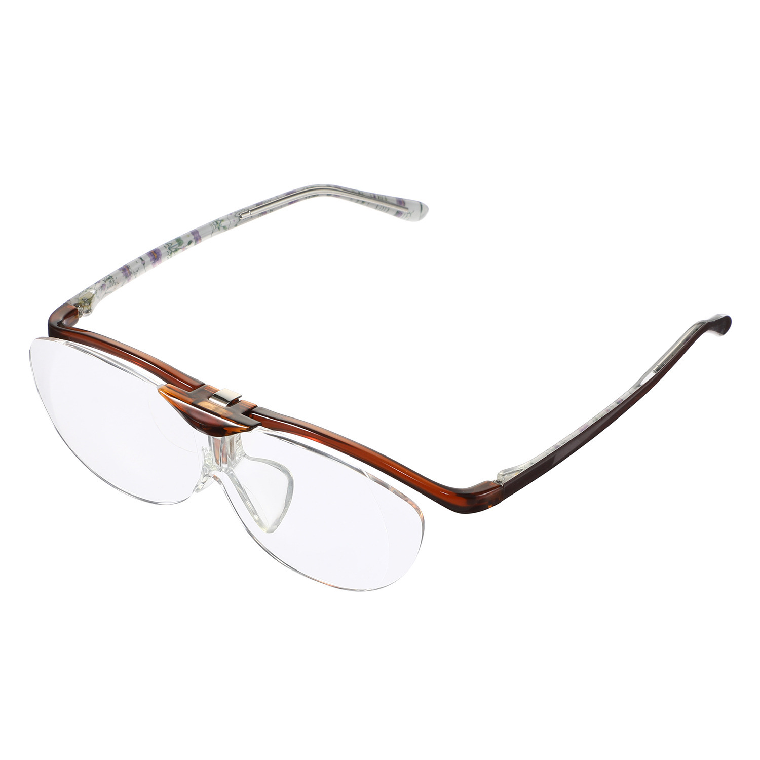 レンズの見やすさと かける快適性。 細部にも とことんこだわった 眼鏡市場コラボ 跳ね上げ式拡大鏡 アイルーぺグラン