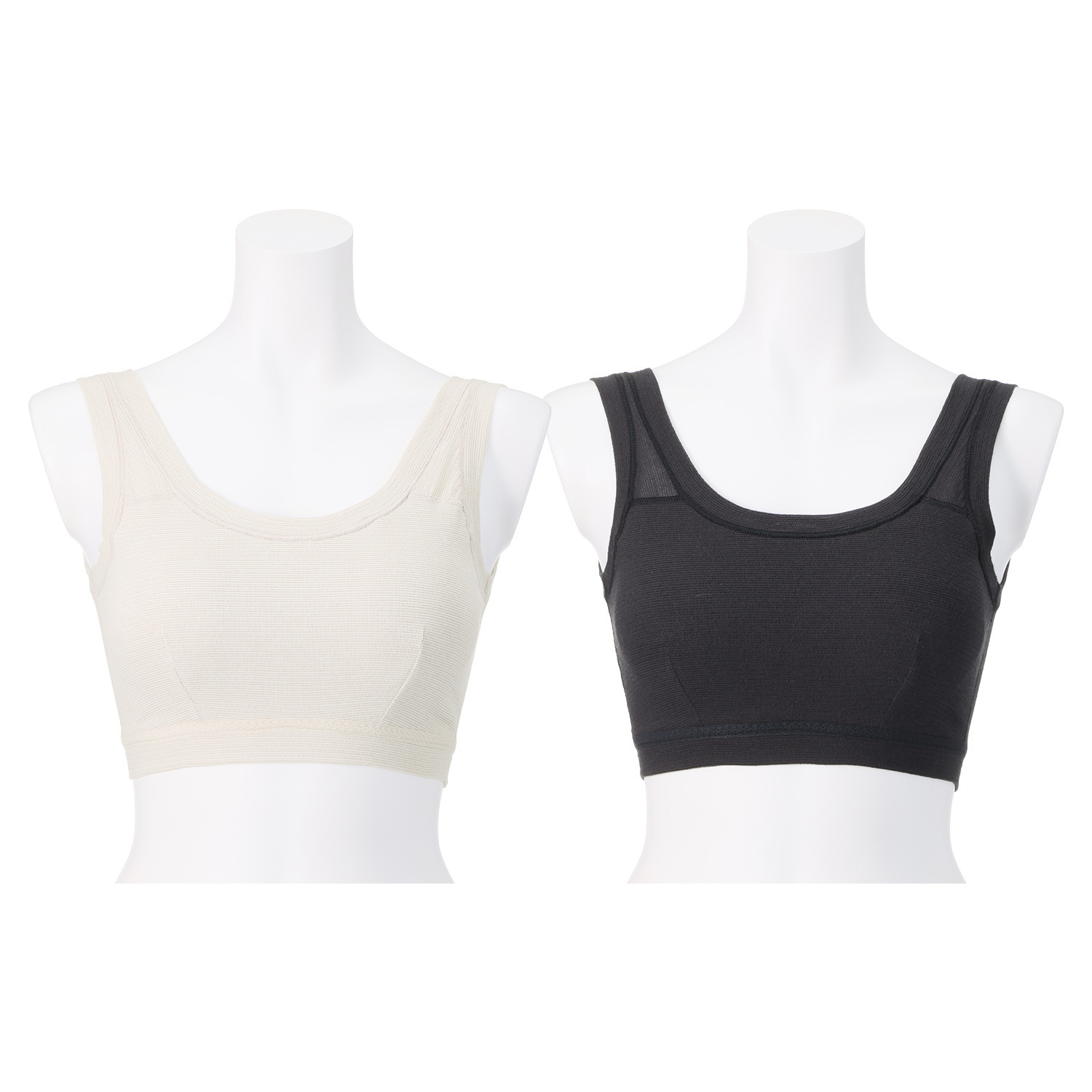 丸福ガーゼ 吸水速乾・抗菌防臭 綿モダール混 ノンワイヤーブラジャー ２枚セット