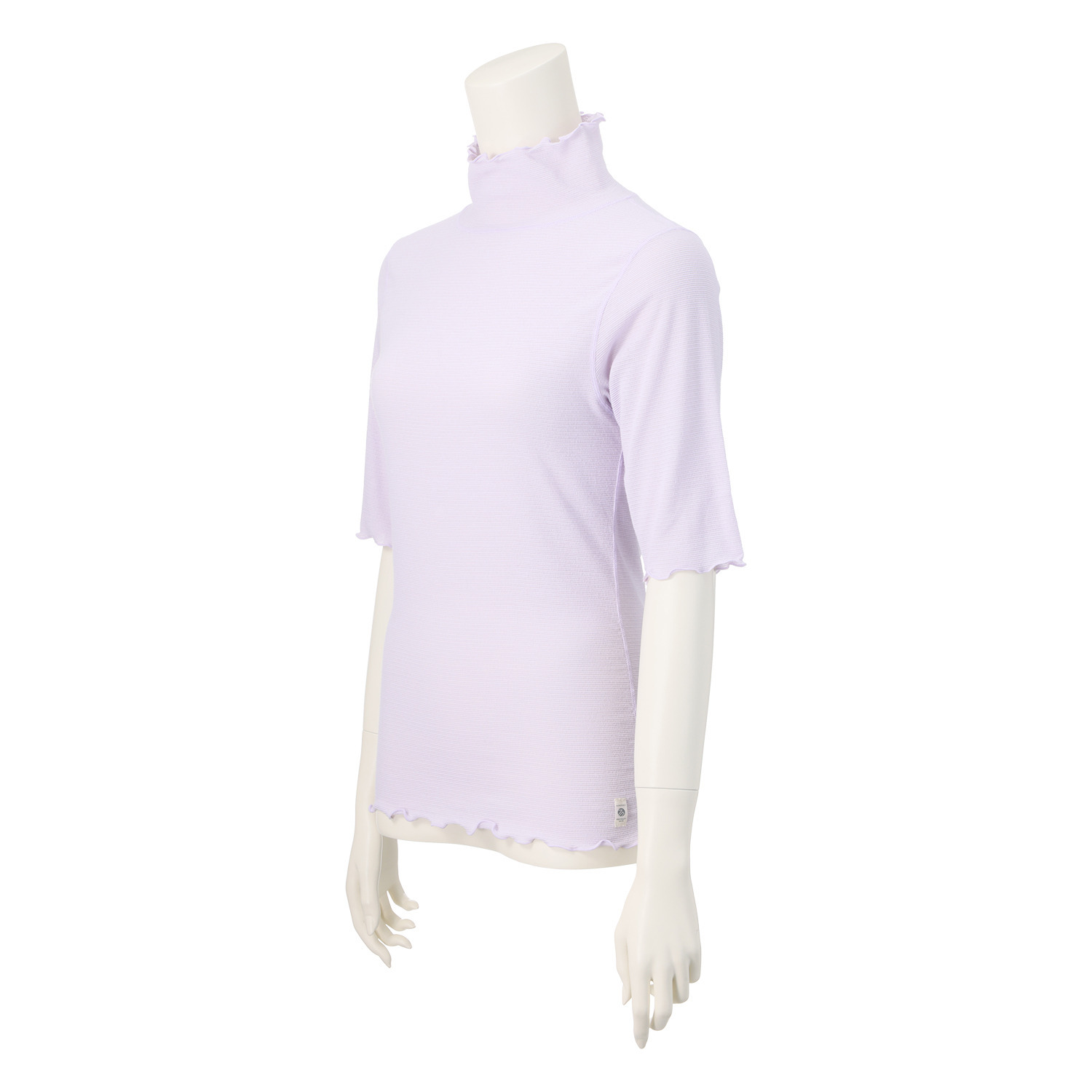 丸福ガーゼ 吸水速乾・抗菌防臭 綿モダール混 ハイネック 五分袖インナー