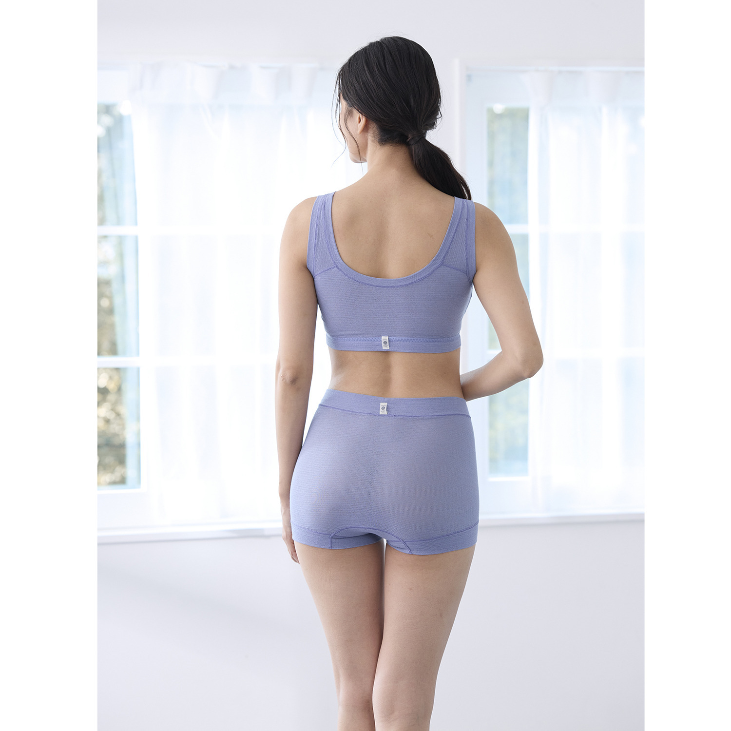 丸福ガーゼ 吸水速乾・抗菌防臭 綿モダール混 極上らくちん 一分丈ショーツ２枚セット