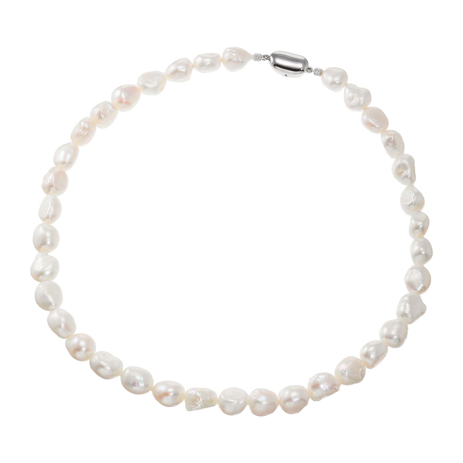 パールウェイズ シルバー 淡水バロックパール チョーカーネックレス