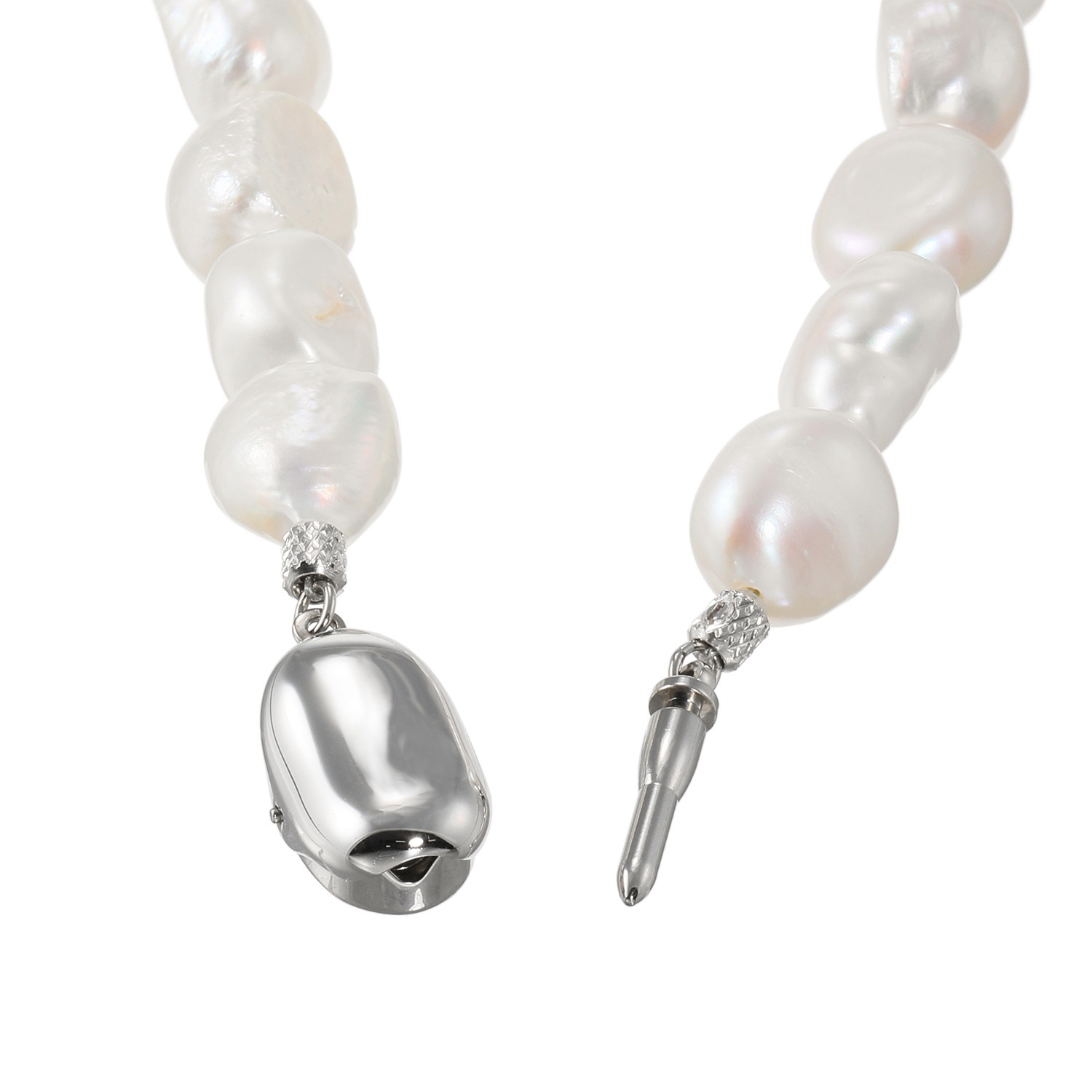 パールウェイズ シルバー 淡水バロックパール チョーカーネックレス