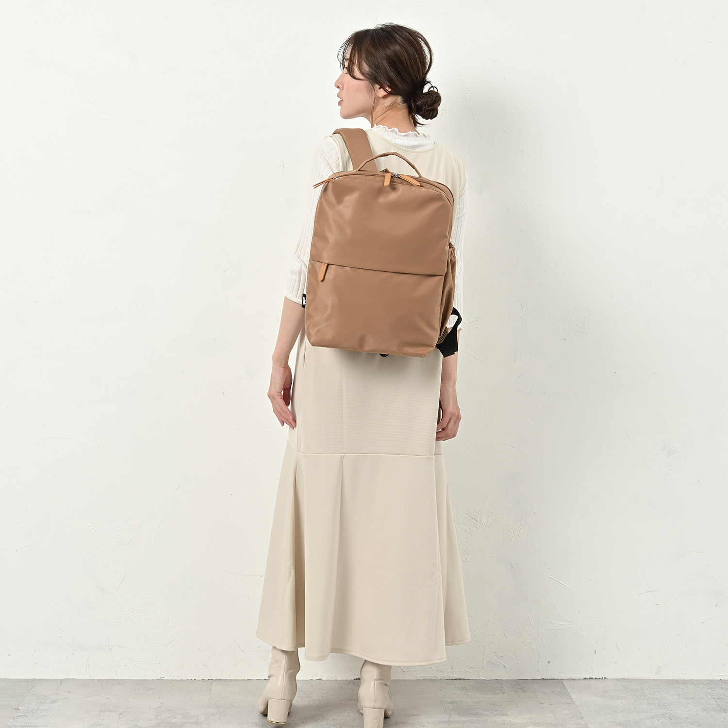 カバッグ はっ水ナイロン ガバッと開く時短リュック “ミニ”