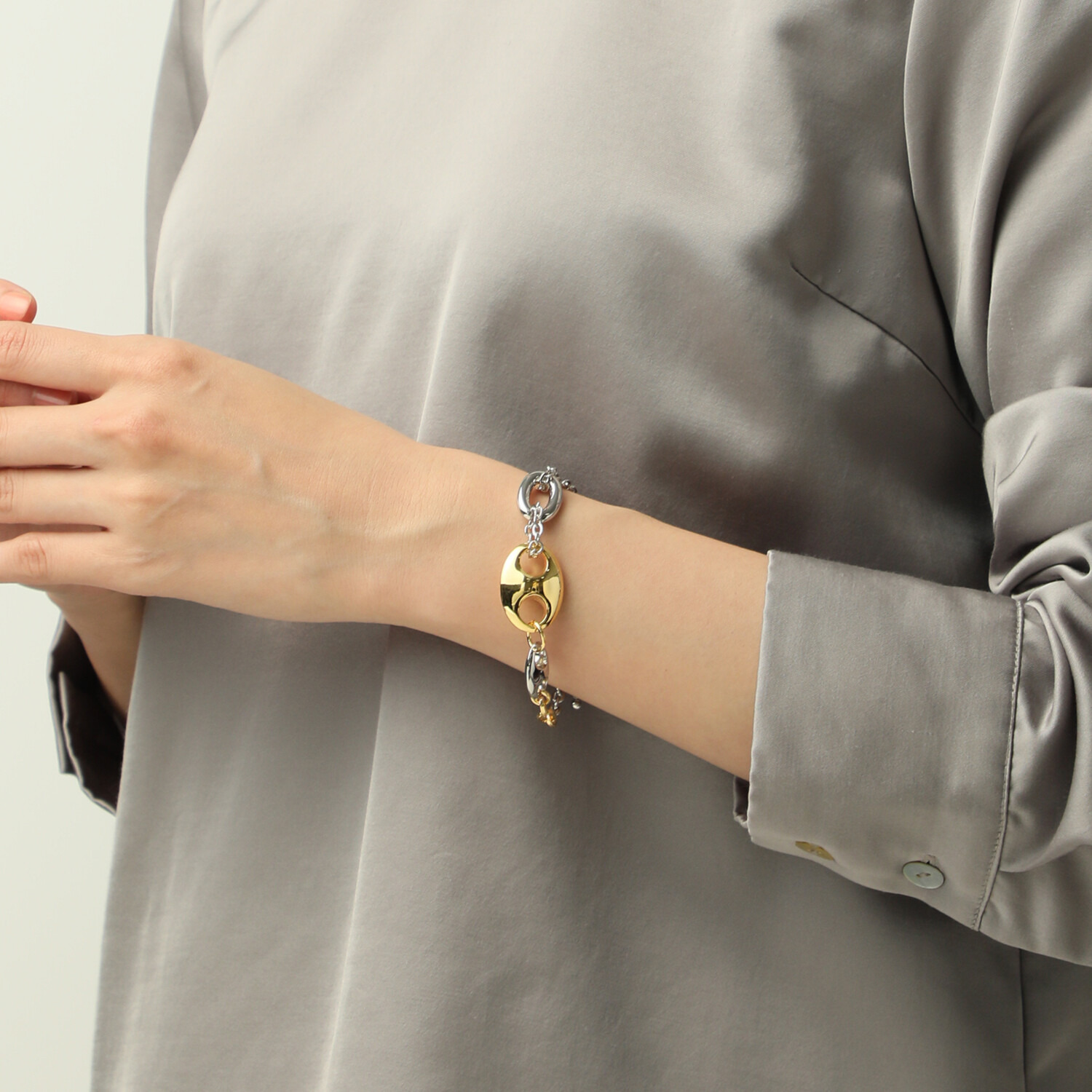 シマ・リリアーナ メタル バイカラー ブレスレット