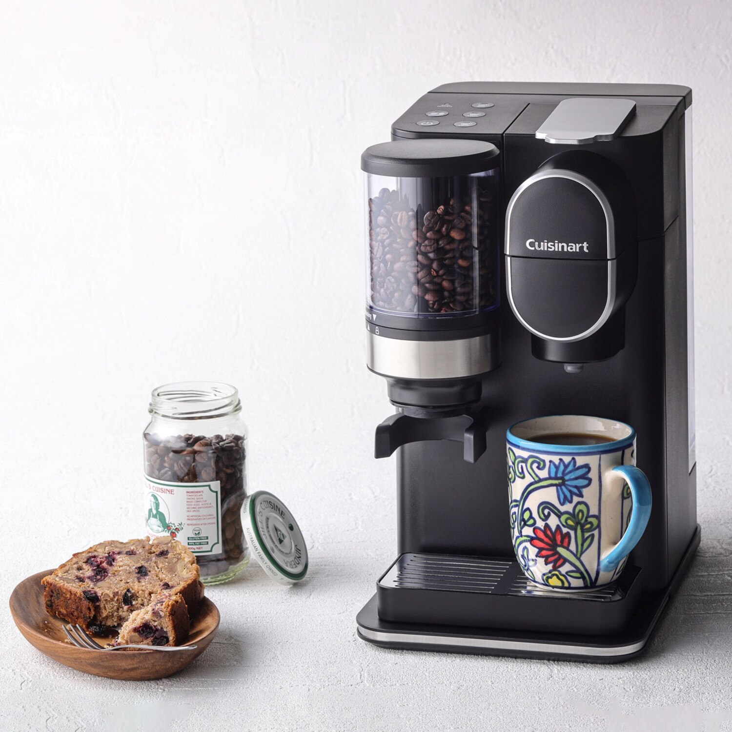 豆から挽いた 淹れたての１杯が 約９０秒で完成！ クイジナート ドリップワン ミル付きコーヒーメーカー ＤＧＢ−２ＫＪ
