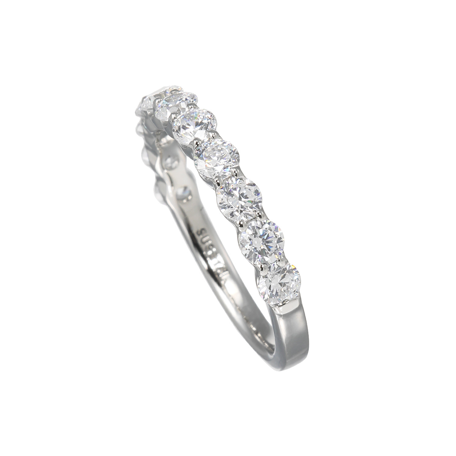 ステングレイス サージカルステンレス プレシオサ社製ＣＺ ラグジュアリー ハーフエタニティリング