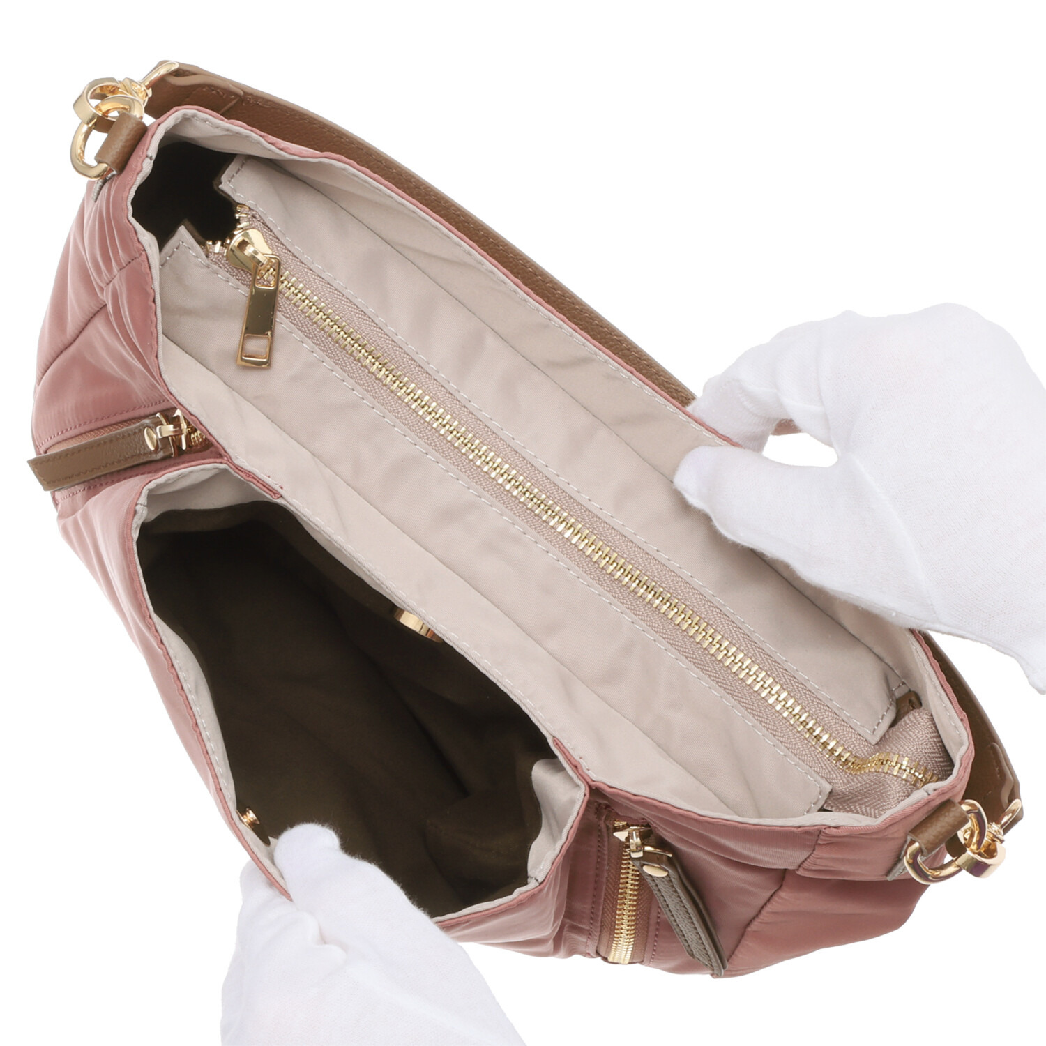 モニカ はっ水・軽量 グロッシーナイロン ２ウェイショルダーバッグ