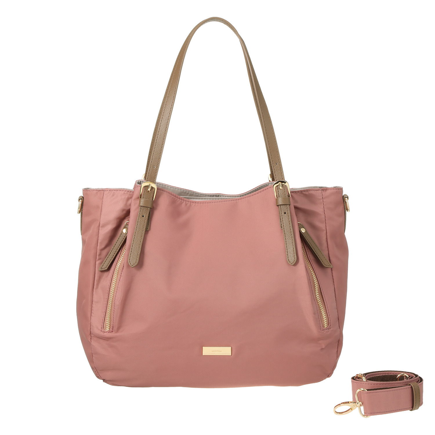 モニカ はっ水・軽量 グロッシーナイロン ２ウェイトートバッグ