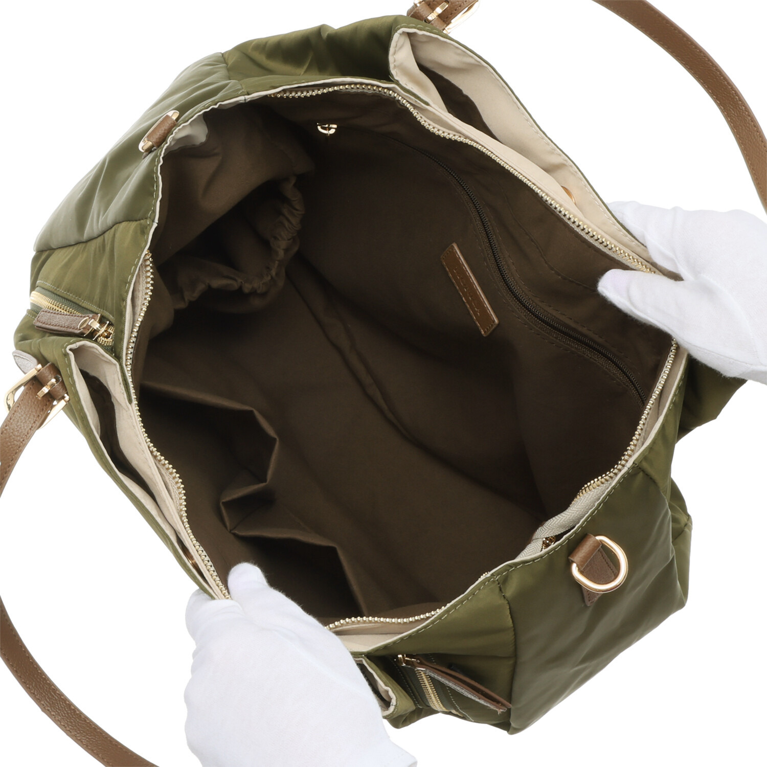 モニカ はっ水・軽量 グロッシーナイロン ２ウェイトートバッグ