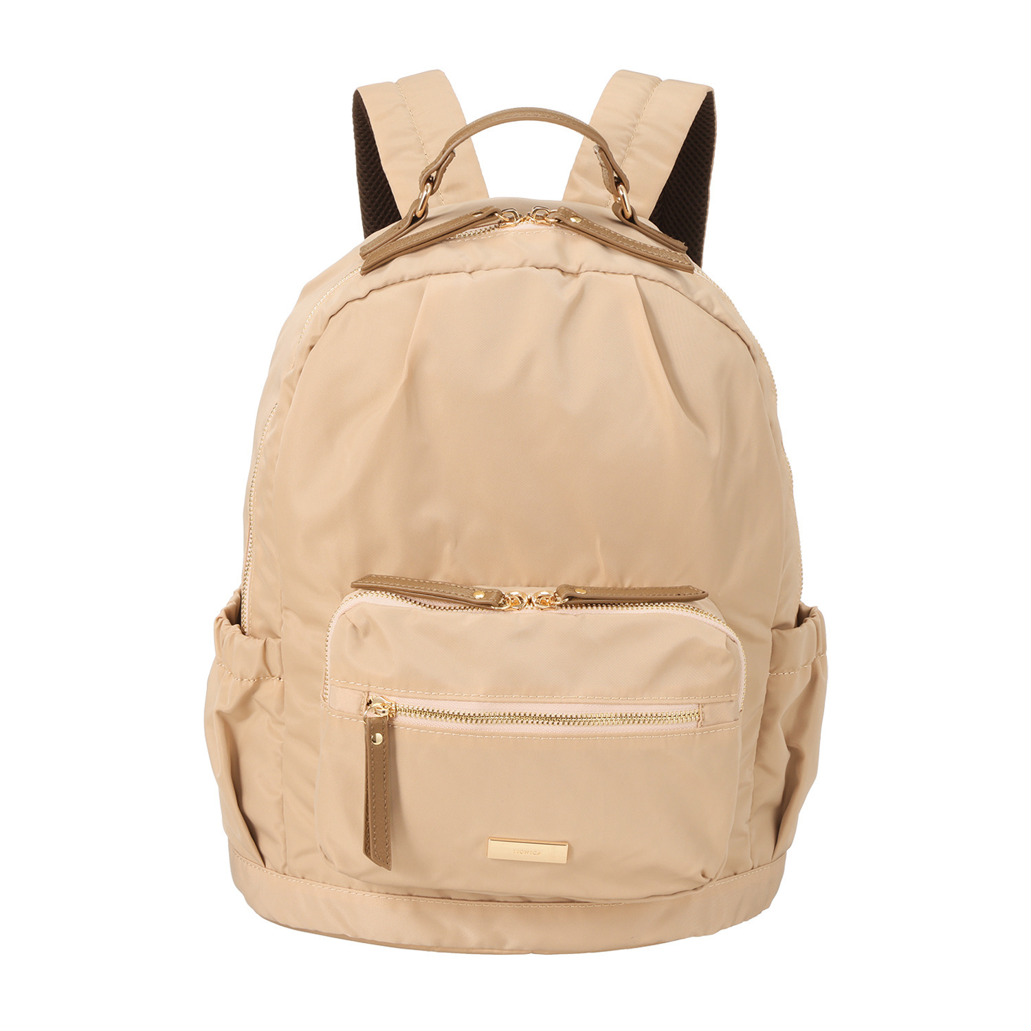 モニカ はっ水・軽量 グロッシーナイロン ギャザーバックパック