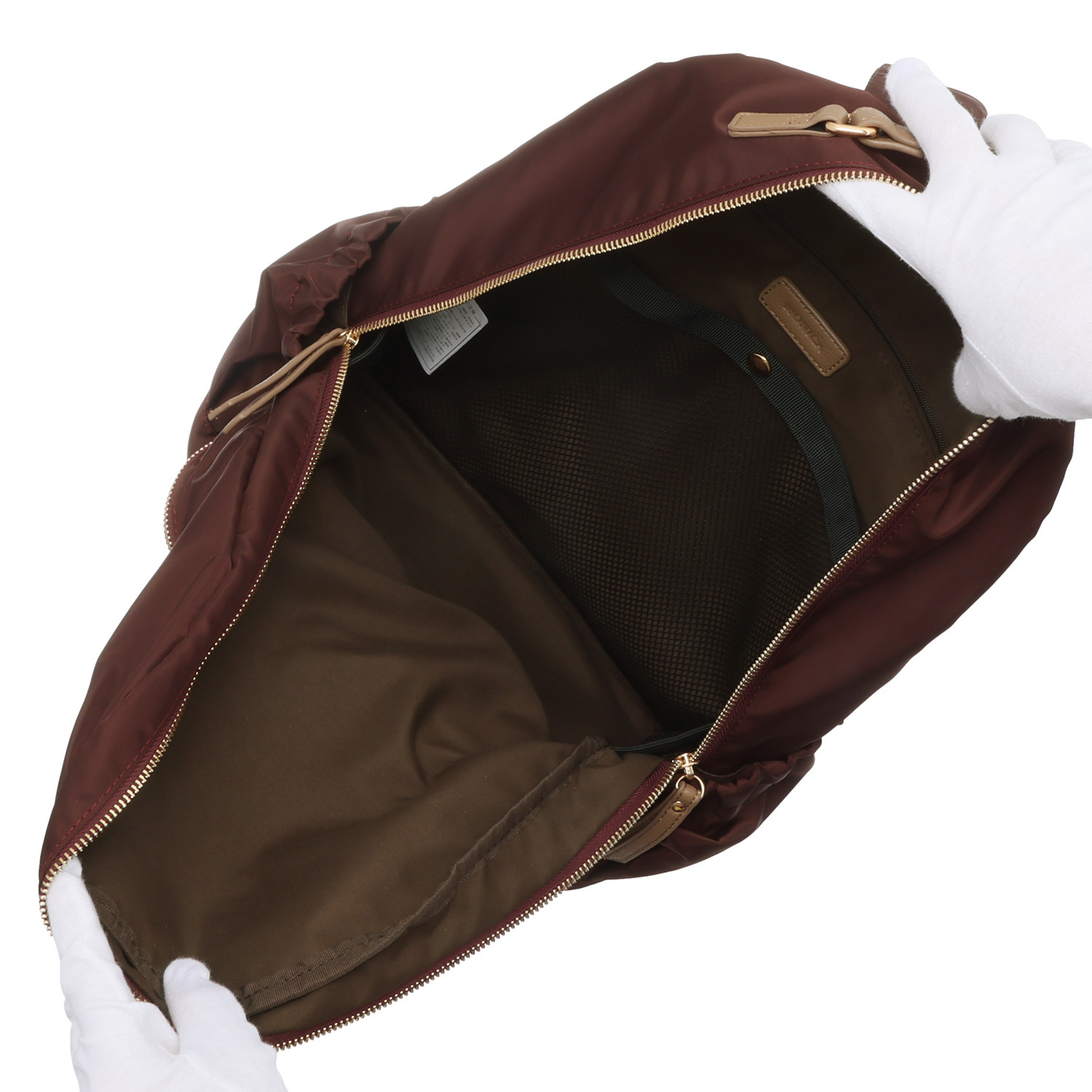 モニカ はっ水・軽量 グロッシーナイロン ギャザーバックパック