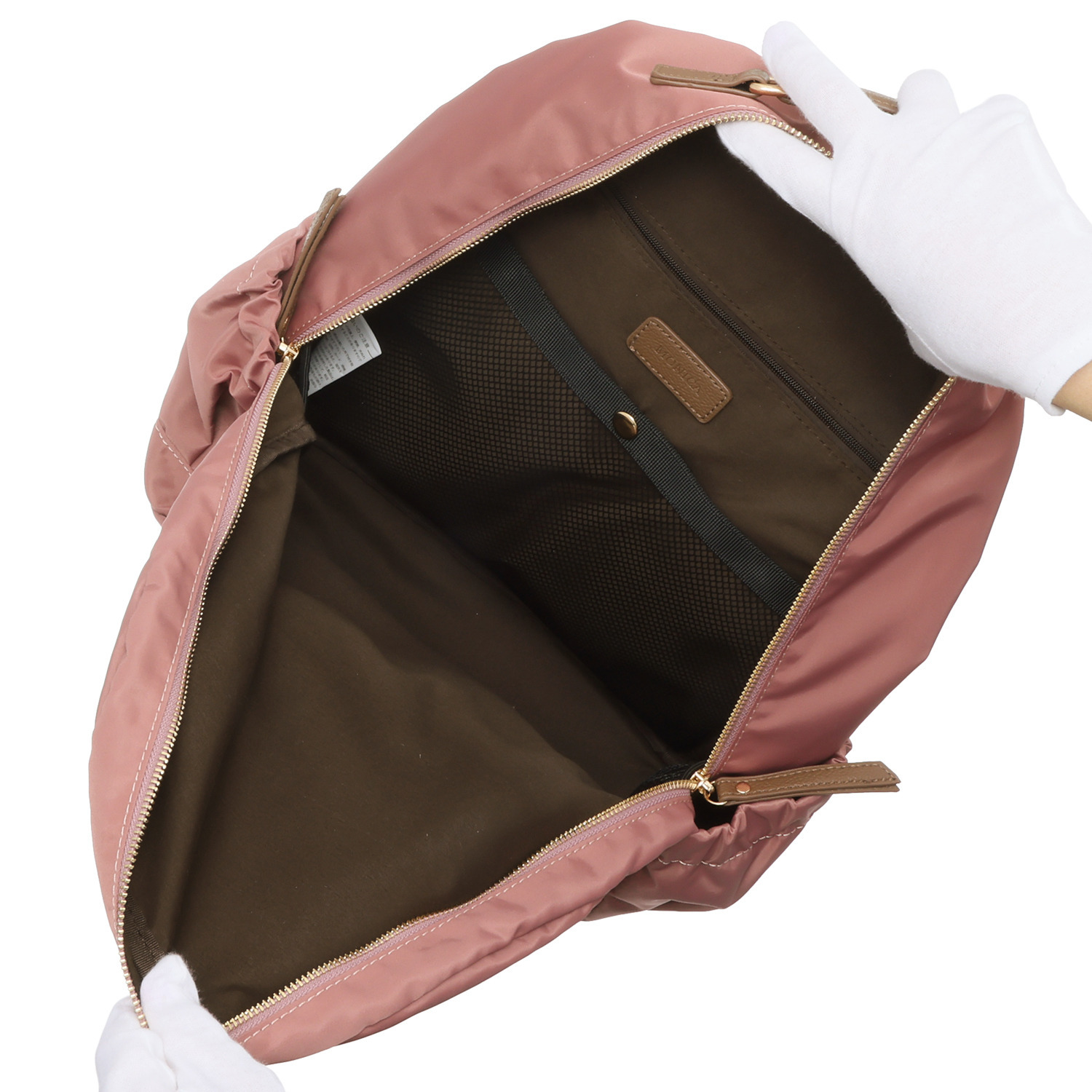 モニカ はっ水・軽量 グロッシーナイロン ギャザーバックパック