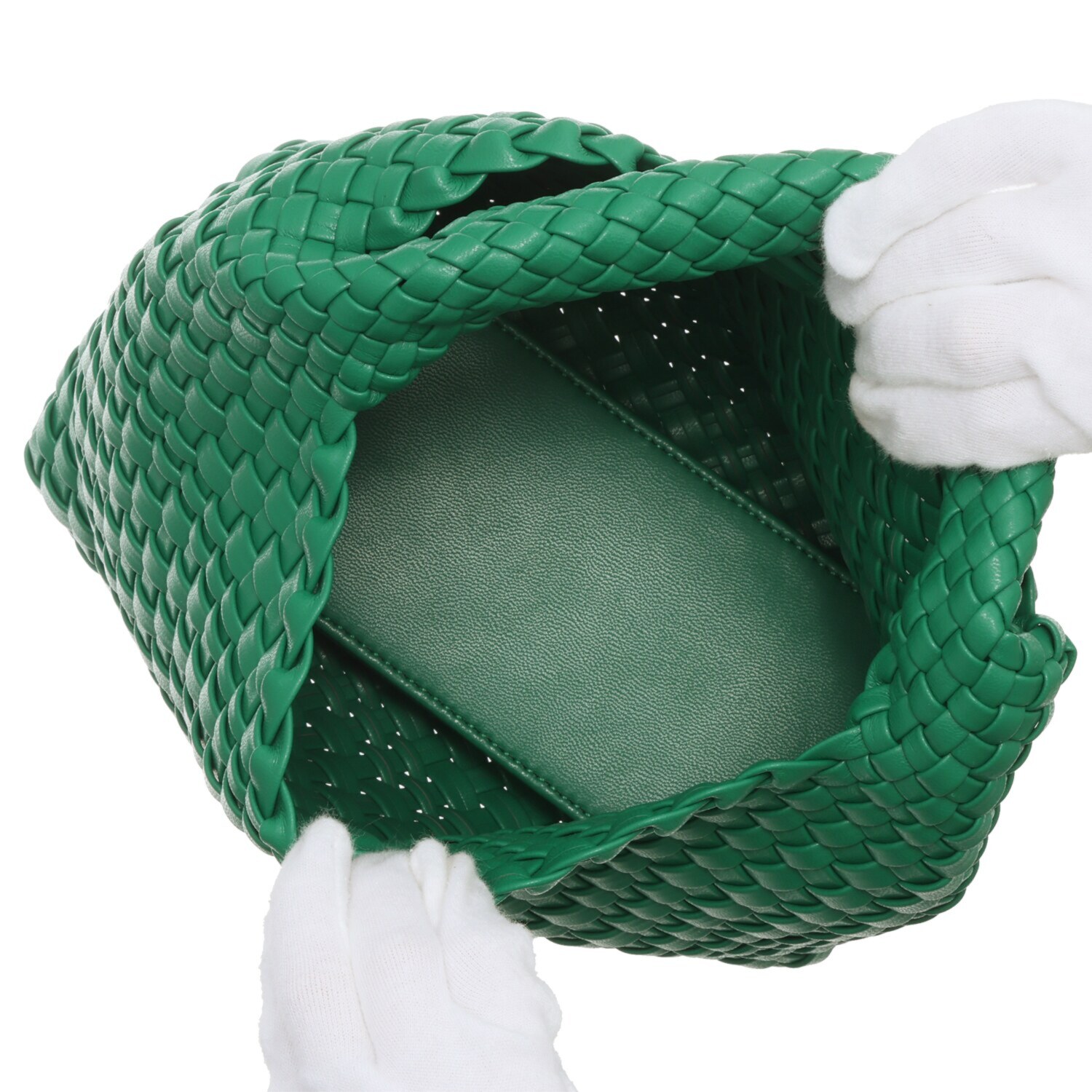 グッシオイタリー ポーチ付 編み込みメッシュ トートバッグ