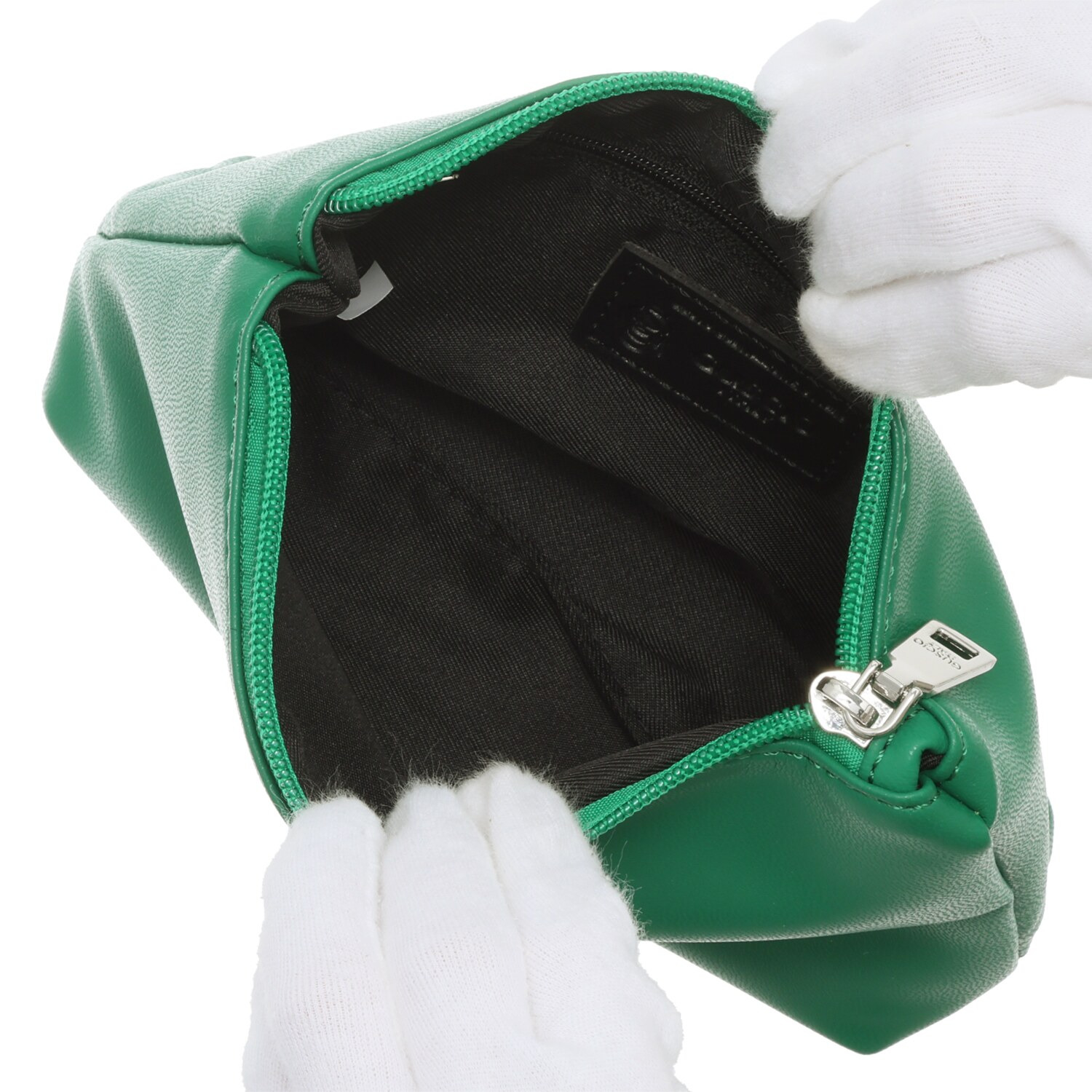 グッシオイタリー ポーチ付 編み込みメッシュ トートバッグ