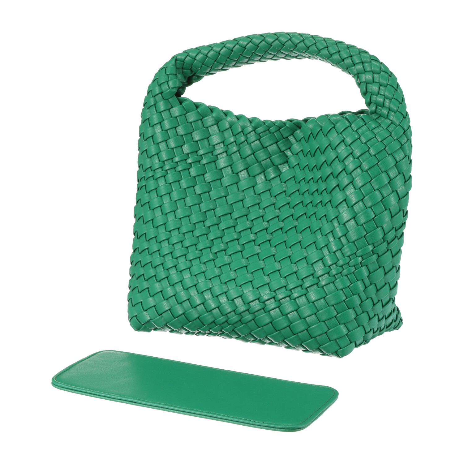 グッシオイタリー ポーチ付 編み込みメッシュ トートバッグ