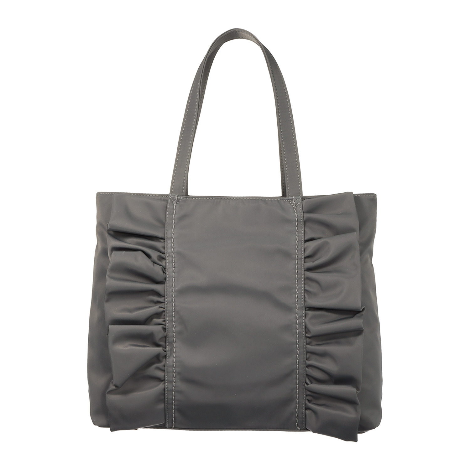 グッシオイタリー フリルアクセント トートバッグ