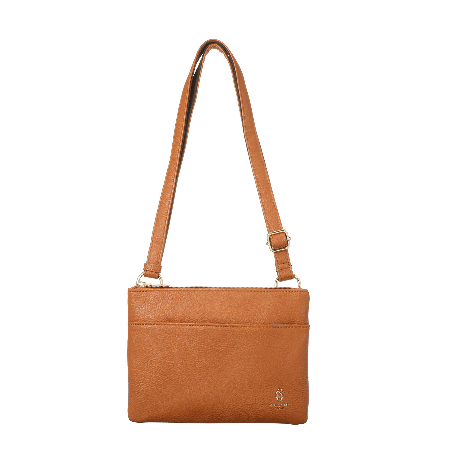 グッシオイタリー はっ水 こだわりのレザータッチ ６ポケット ３ウェイリュック ＜ショルダーバッグ付＞