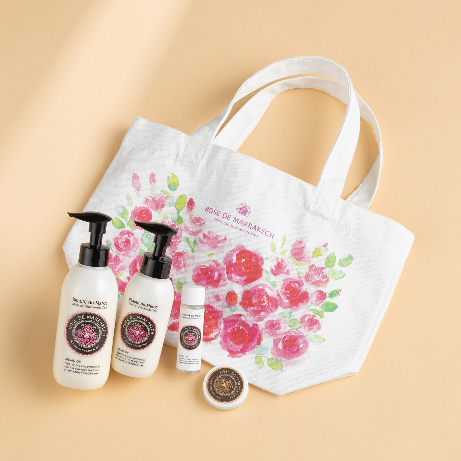 ローズ・ド・マラケシュ ブランド創立２０周年 アルガンオイルと バラ水で作った 美容クリーム モイスチャークリーム ローズ ３本分特別セット