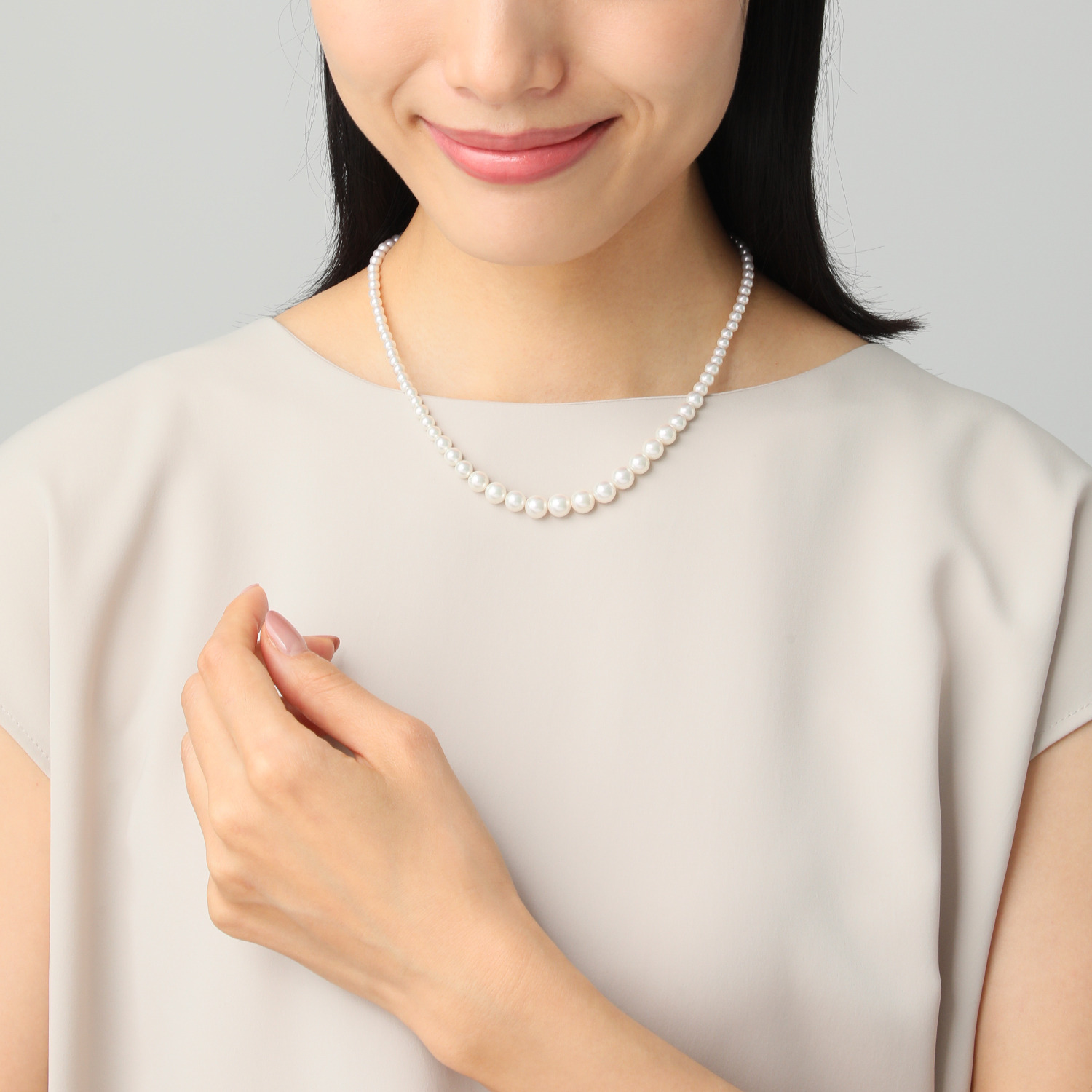 プレミアムパール 泉州の職人技 貝パール グラデーション ネックレス