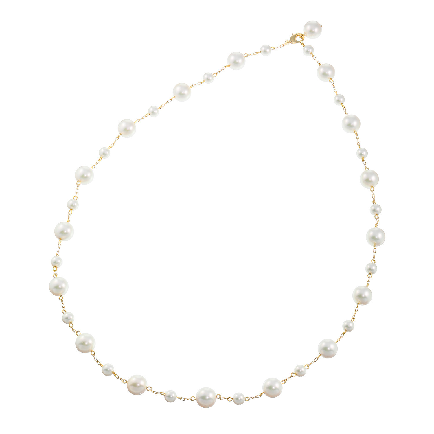 プレミアムパール 泉州の職人技 貝パール グレイスステーション ロングネックレス