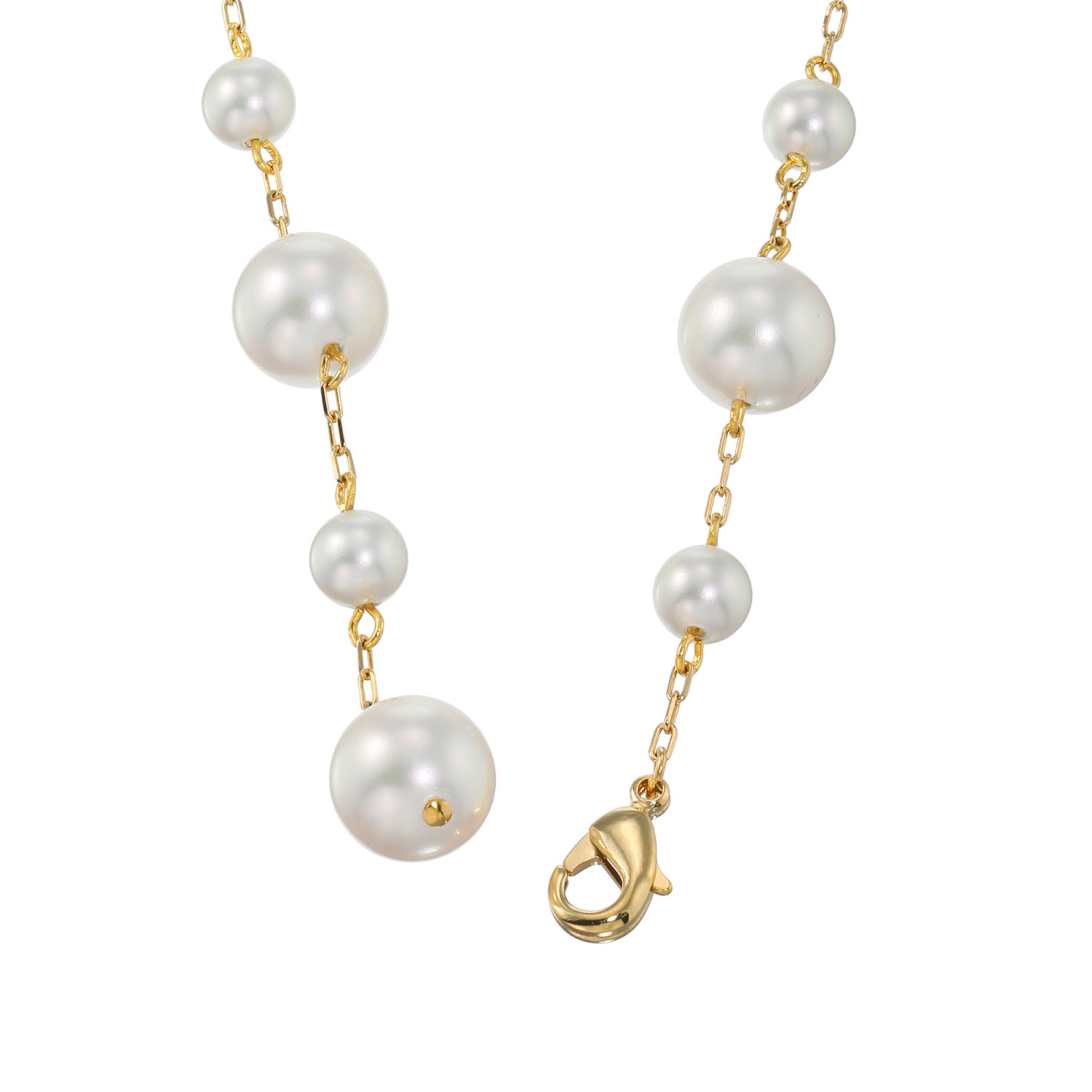 プレミアムパール 泉州の職人技 貝パール グレイスステーション ロングネックレス