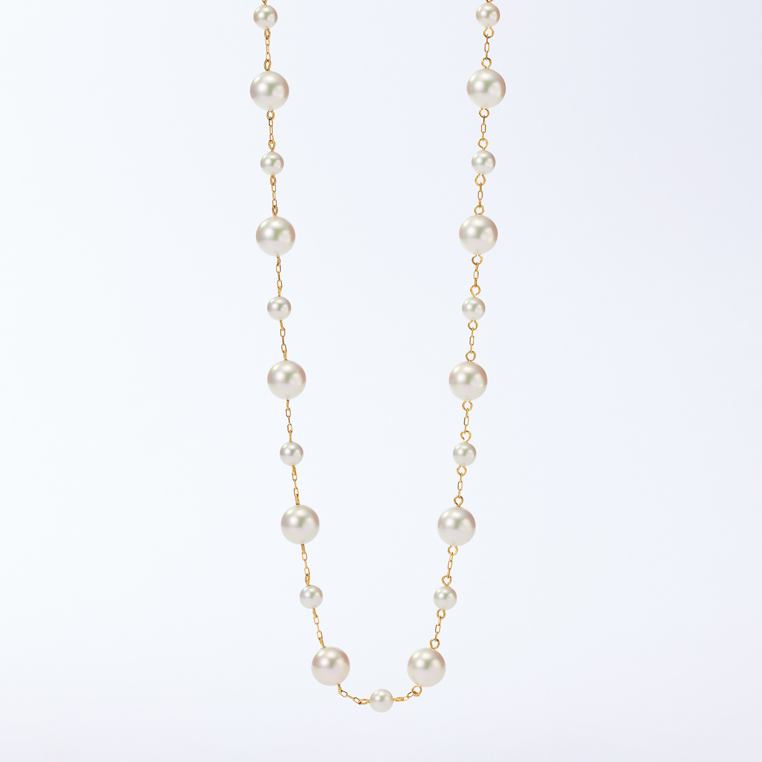 プレミアムパール 泉州の職人技 貝パール グレイスステーション ロングネックレス