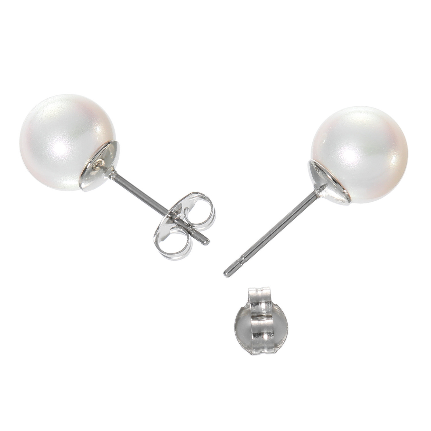 プレミアムパール 泉州の職人技 ８ｍｍＵＰ 貝パール スタッド イヤリング／ピアス