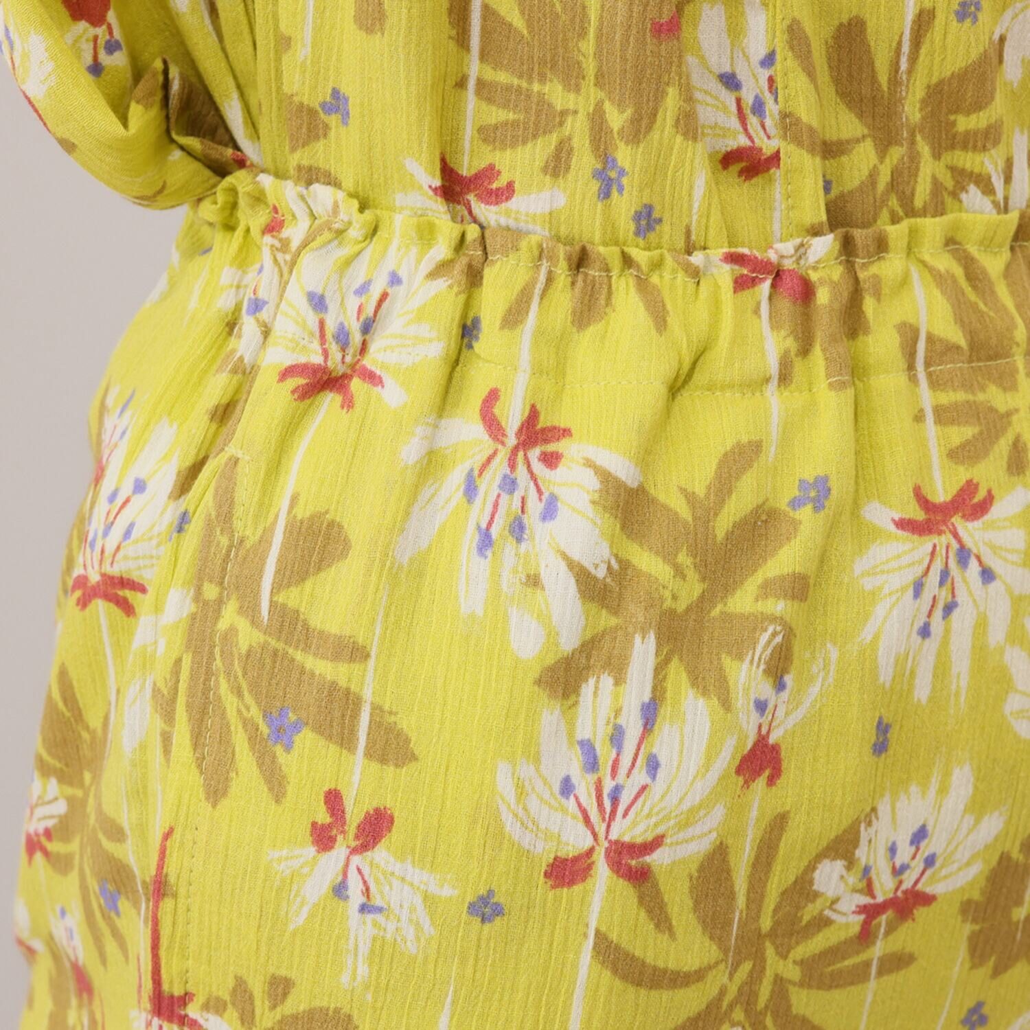 リラキュート 吸水速乾 綿１００％クレープ サイドギャザーＴシャツ＆ 切替フリル七分丈パンツ