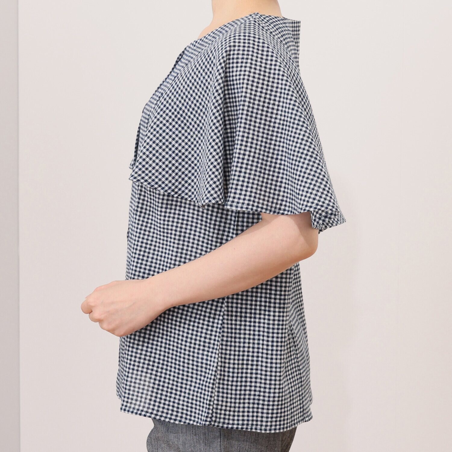 リラキュート 吸水速乾 綿１００％クレープ 前開きトップス