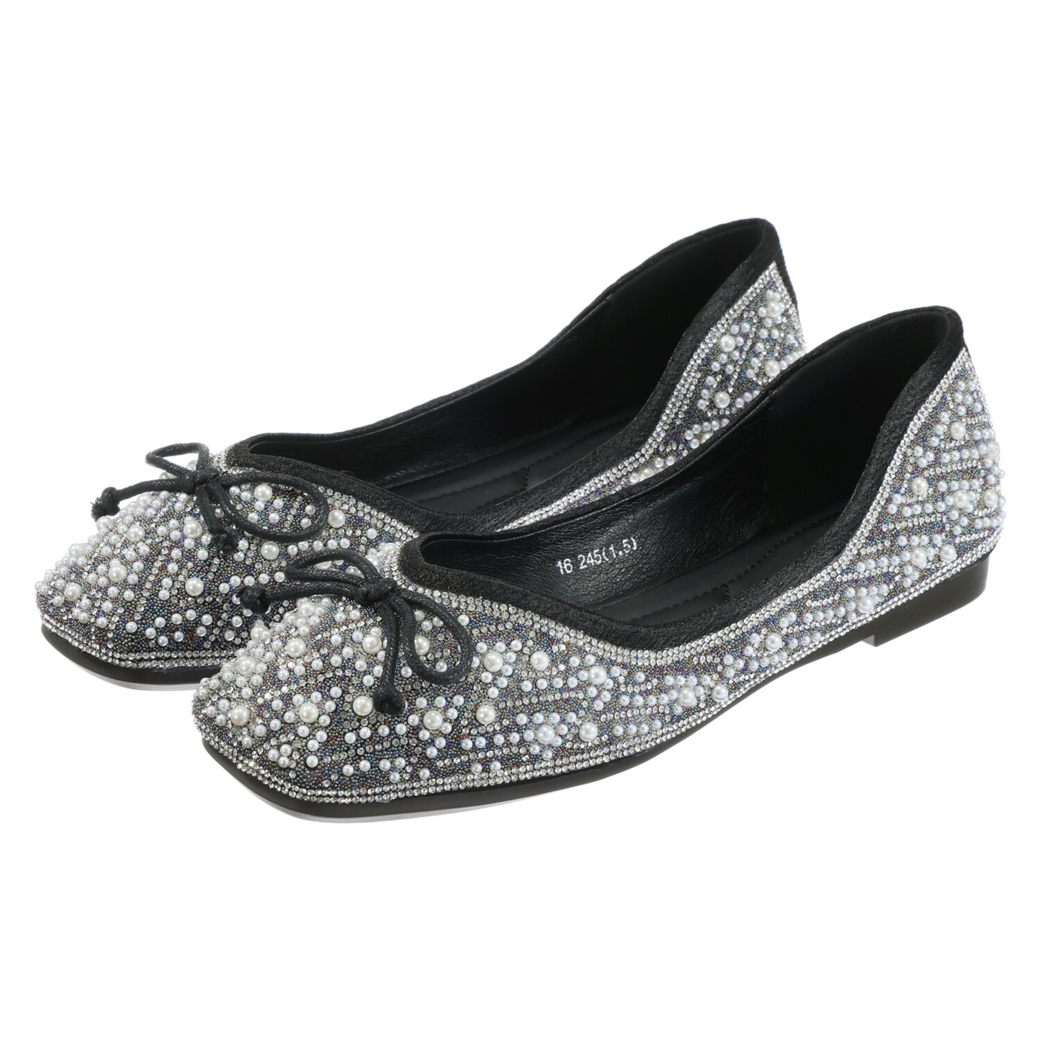 ムーム 大人ガーリー ビジュウバレエシューズ