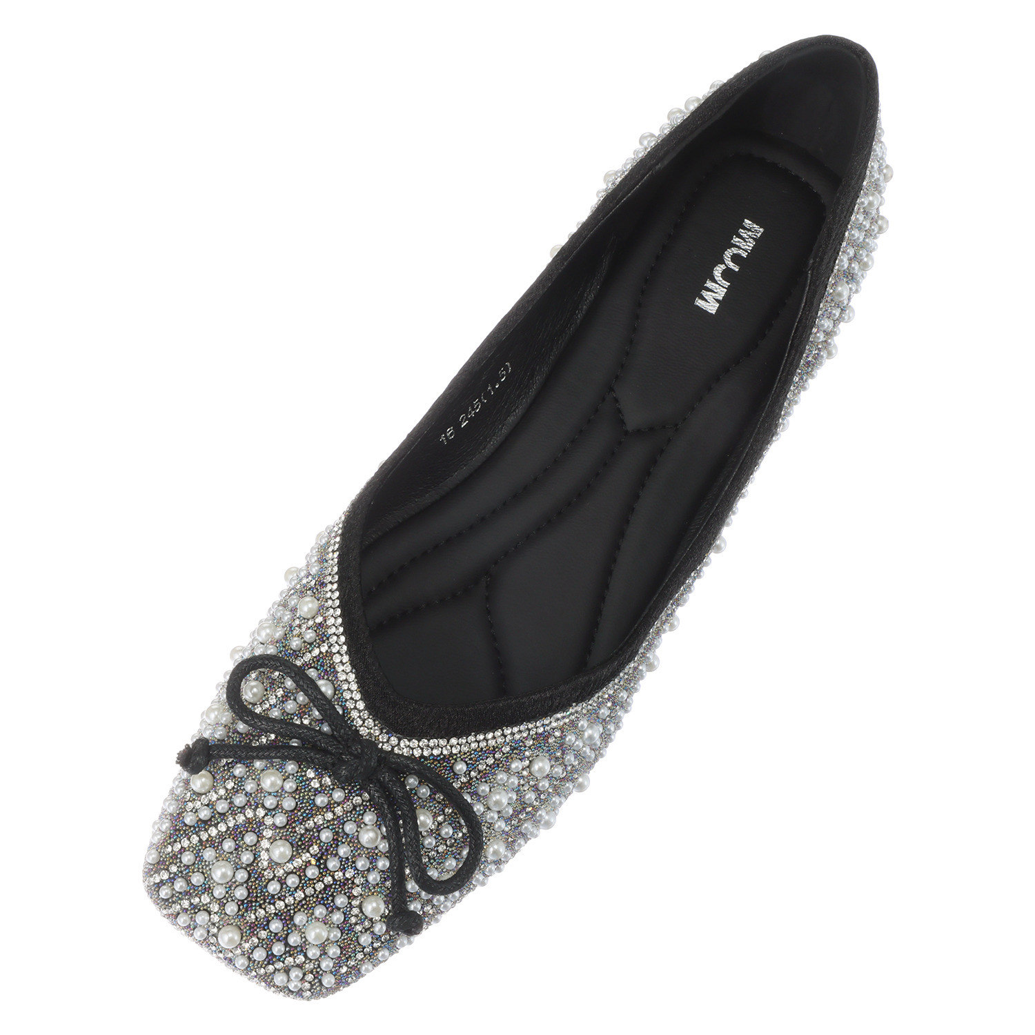 ムーム 大人ガーリー ビジュウバレエシューズ