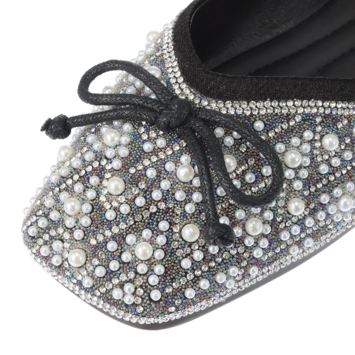 ムーム 大人ガーリー ビジュウバレエシューズ